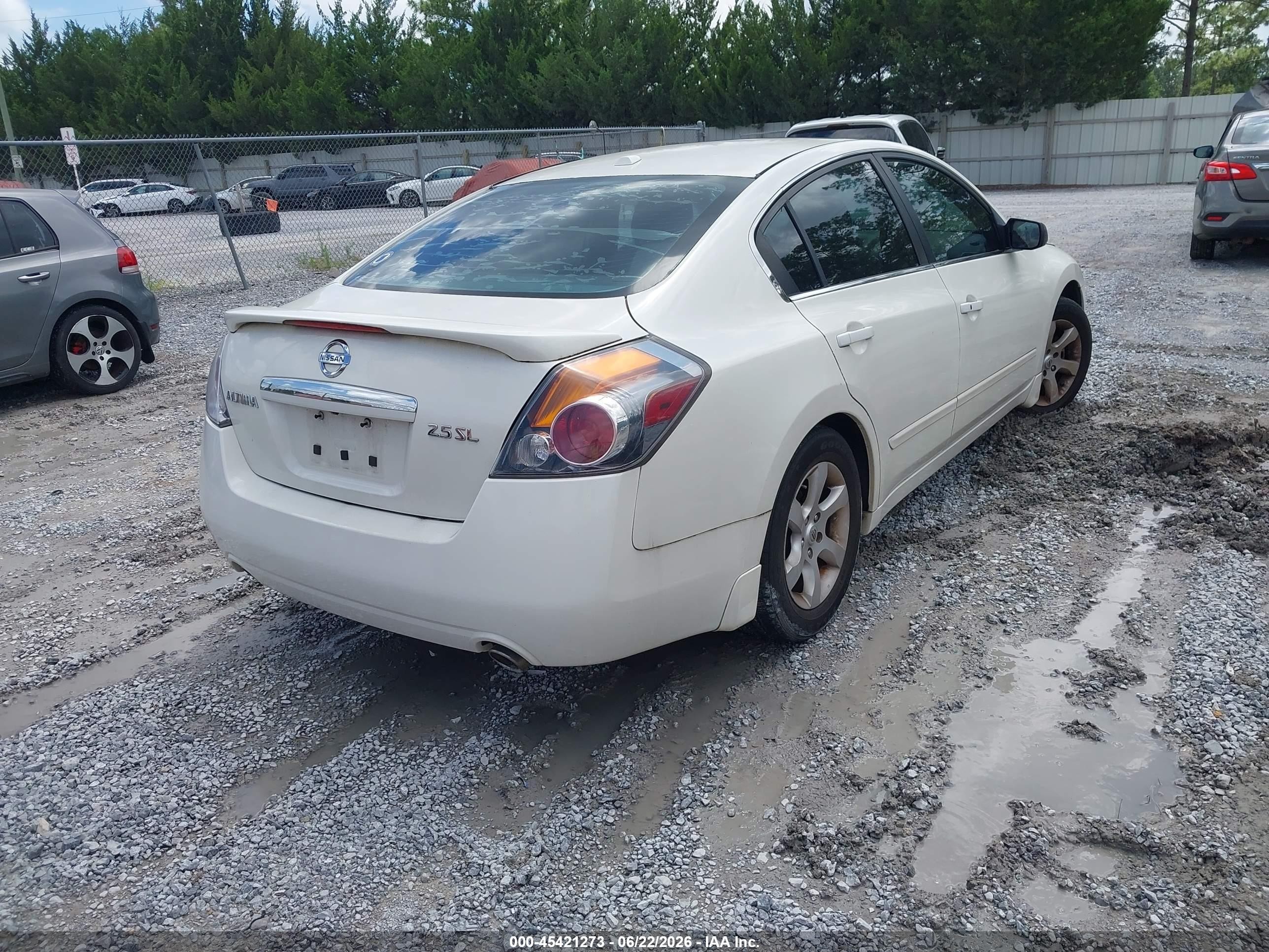2009 Nissan Altima 2.5 S White vin: 1N4AL21EX9N523307