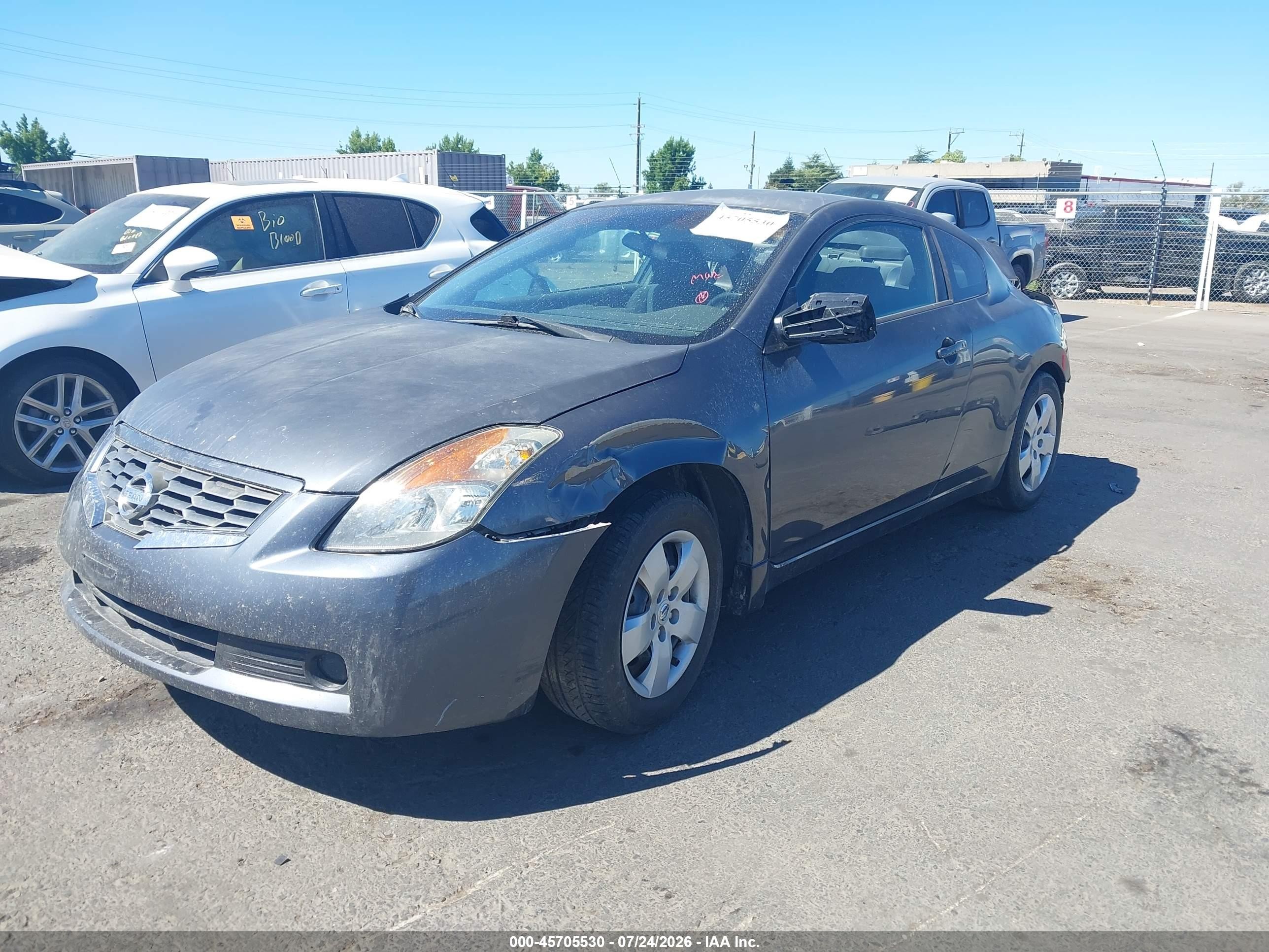 2008 Nissan Altima 2.5 S Gray vin: 1N4AL24E08C286574