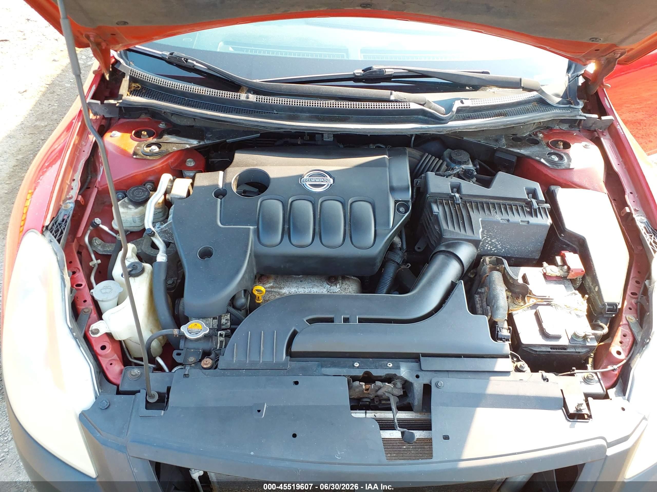 2008 Nissan Altima 2.5 S Красный vin: 1N4AL24E08C288079