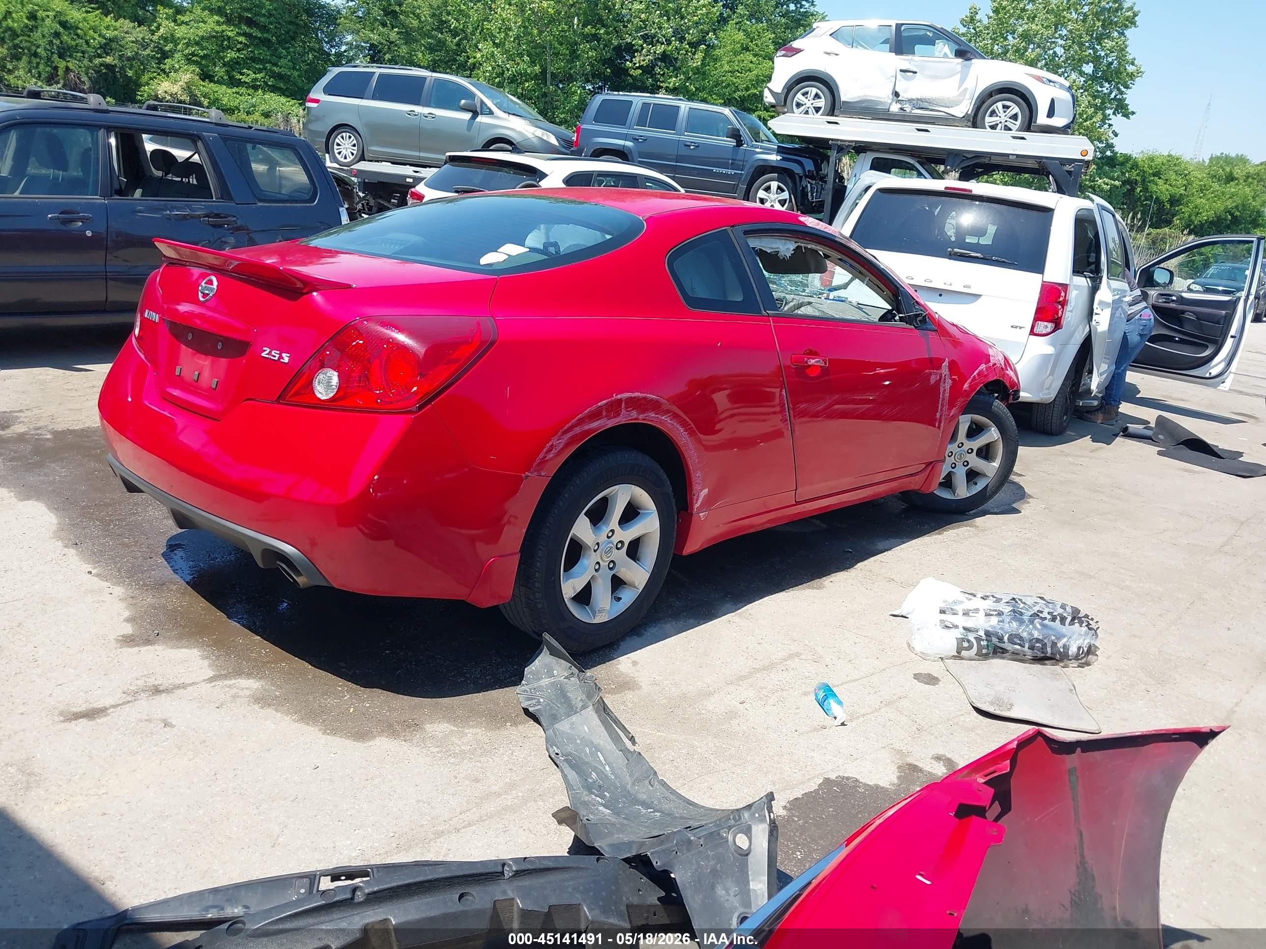 2009 Nissan Altima 2.5 S Red vin: 1N4AL24E09C181499