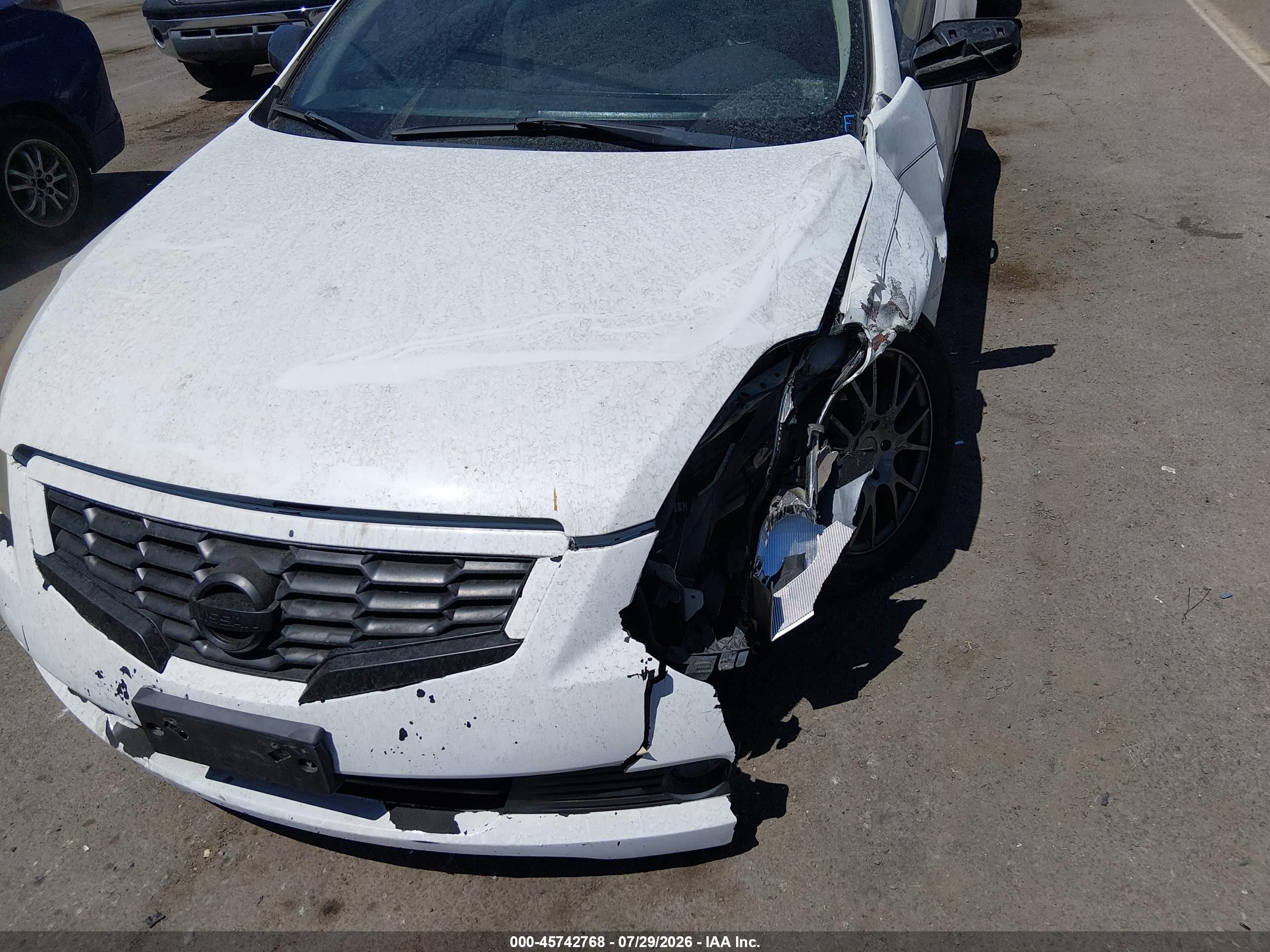 2009 Nissan Altima 2.5 S White vin: 1N4AL24E19C172181