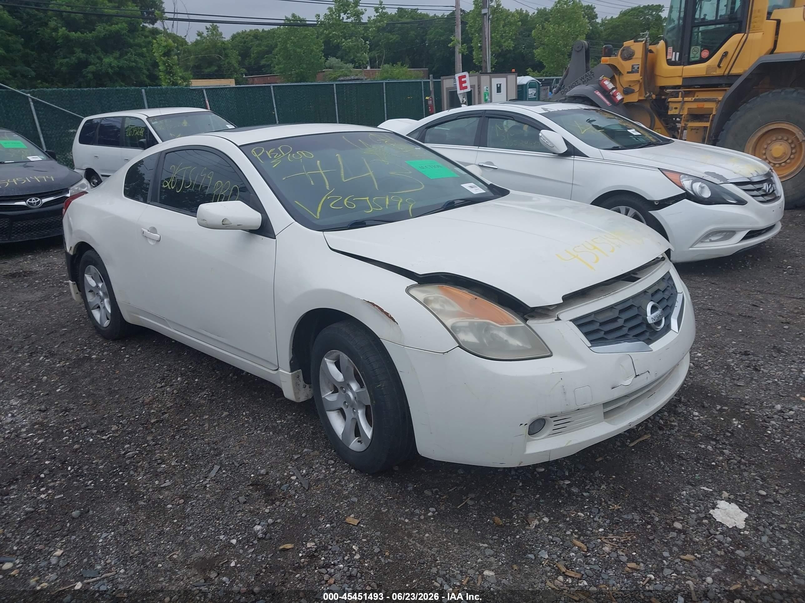 2008 Nissan Altima 2.5 S White vin: 1N4AL24E28C138734