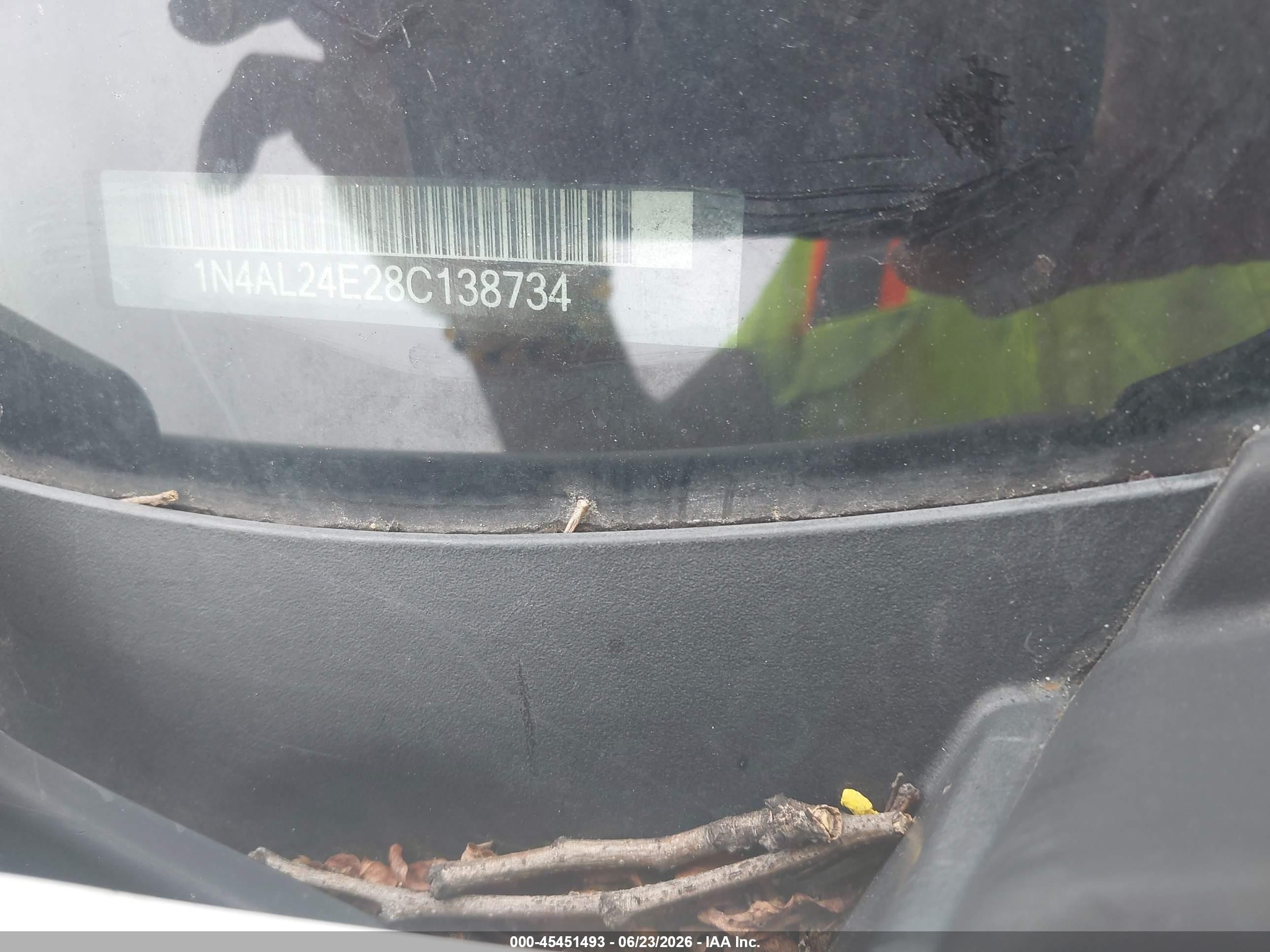 2008 Nissan Altima 2.5 S White vin: 1N4AL24E28C138734