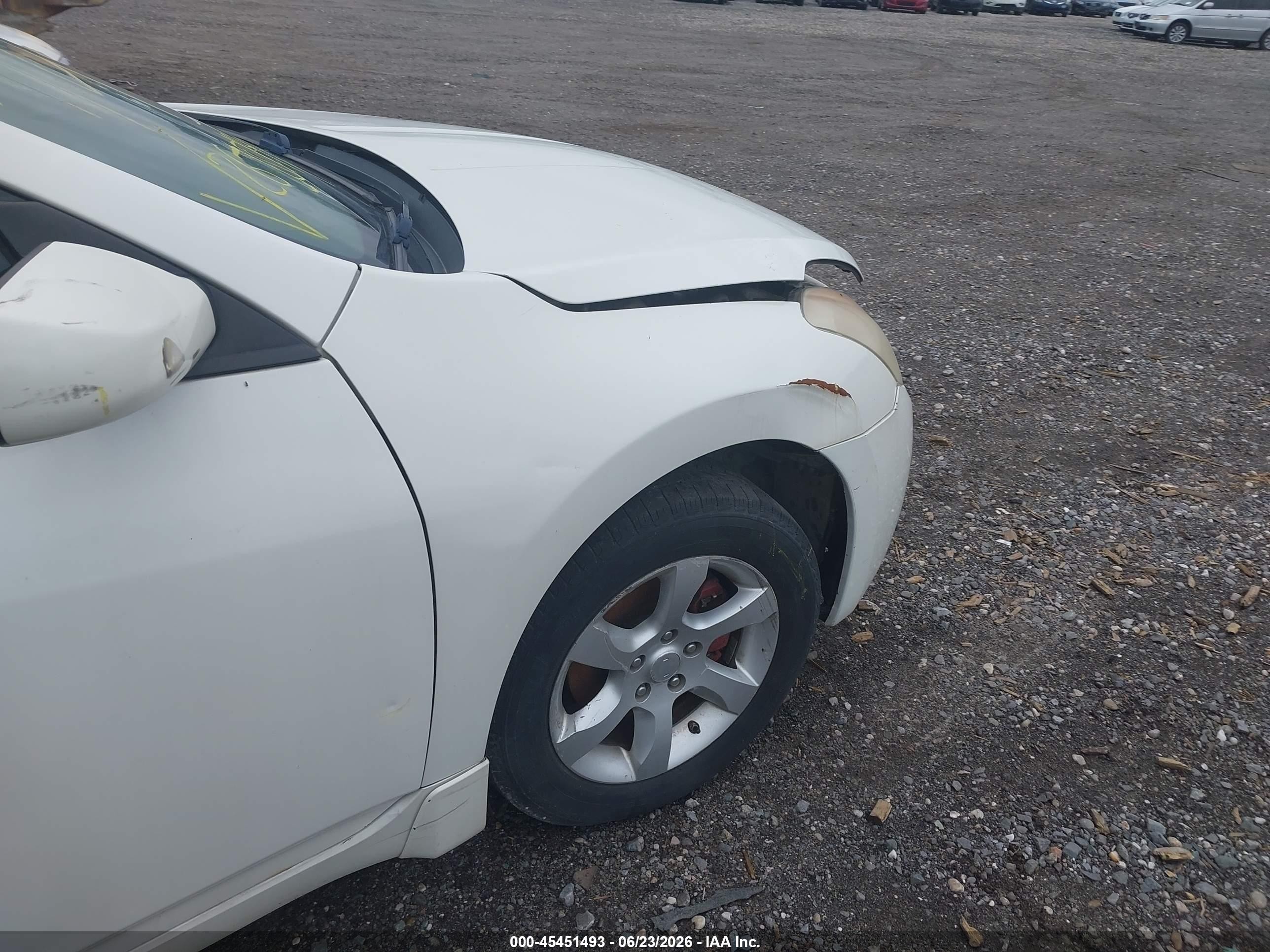 2008 Nissan Altima 2.5 S White vin: 1N4AL24E28C138734