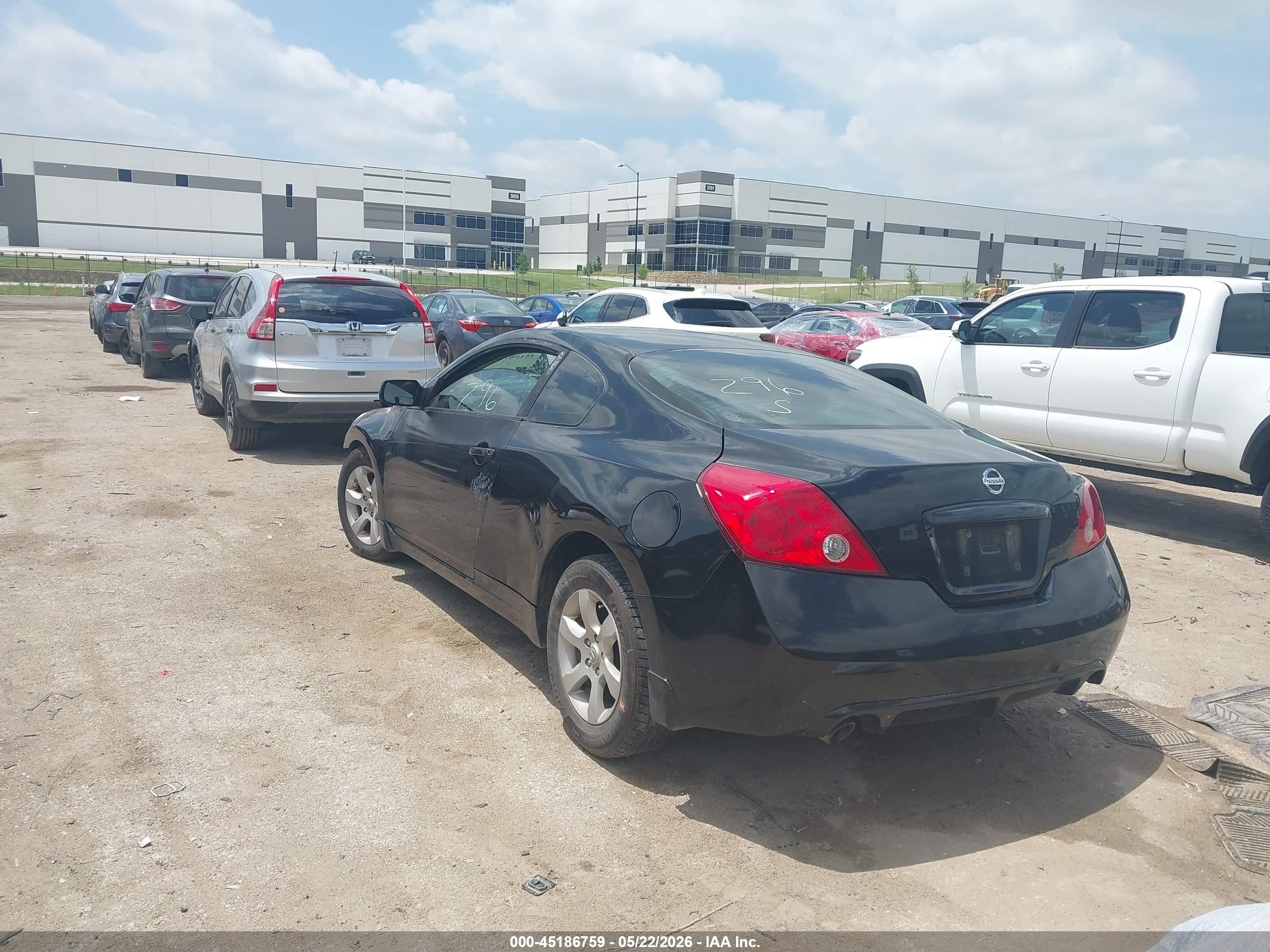 2008 Nissan Altima 2.5 S Black vin: 1N4AL24E28C170115