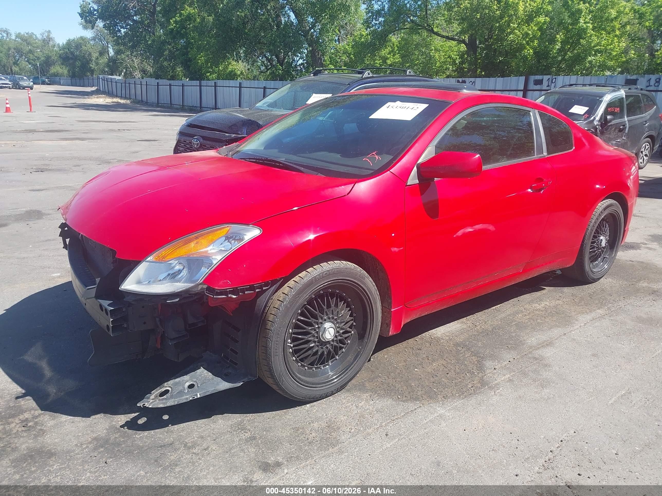 2009 Nissan Altima 2.5 S Красный vin: 1N4AL24E39C142907