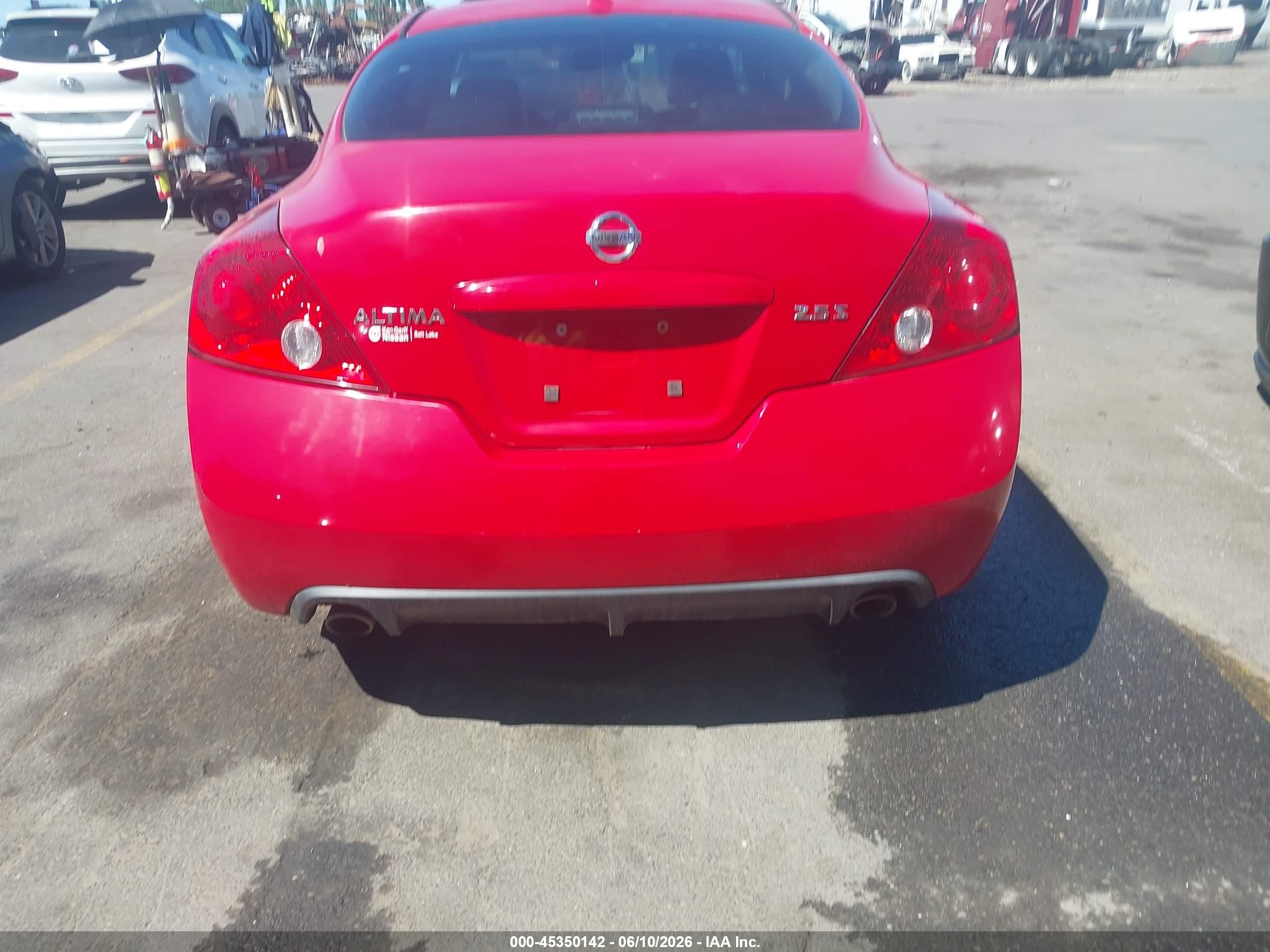 2009 Nissan Altima 2.5 S Красный vin: 1N4AL24E39C142907