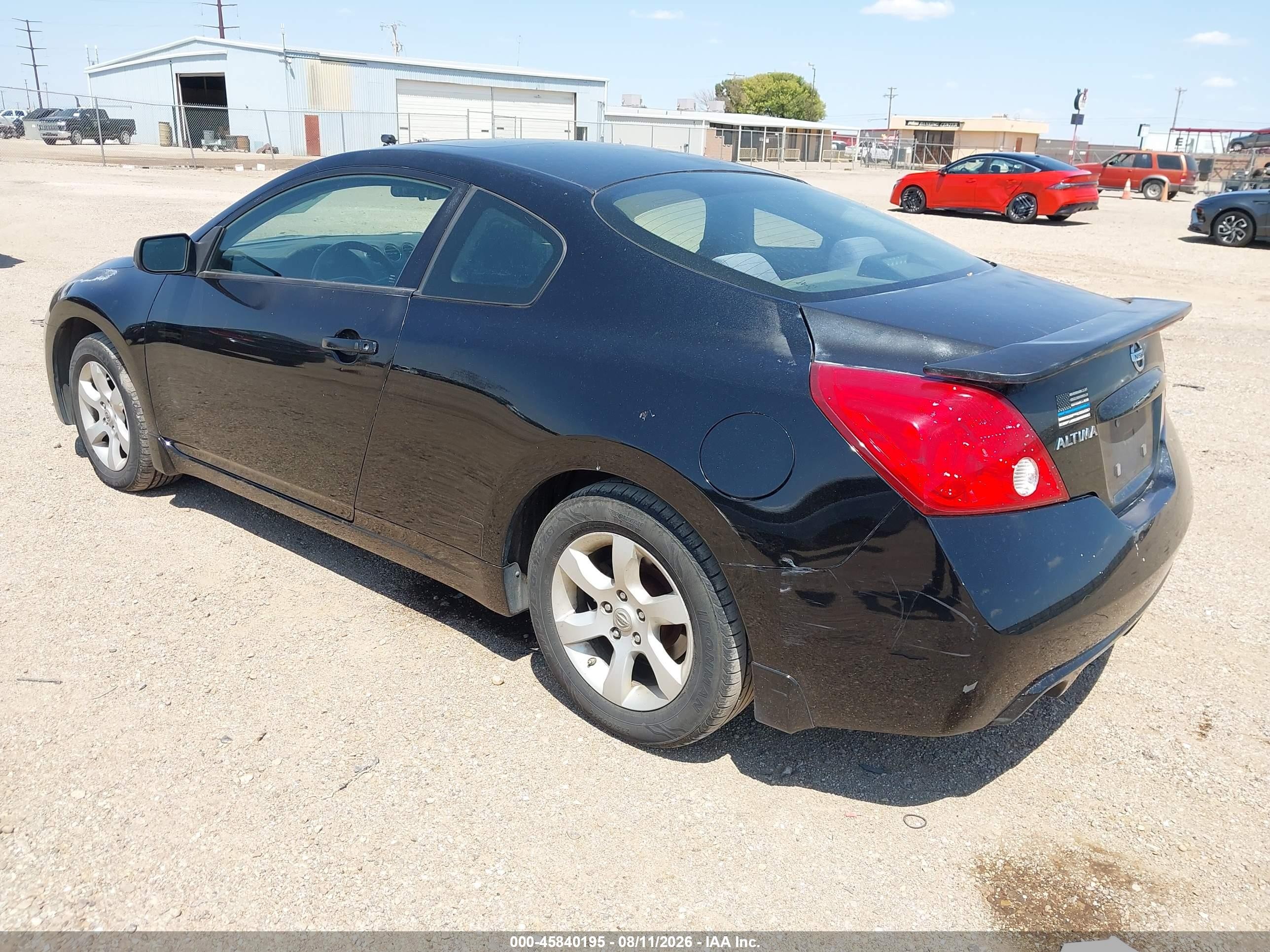 2008 Nissan Altima 2.5 S Black vin: 1N4AL24E48C215572