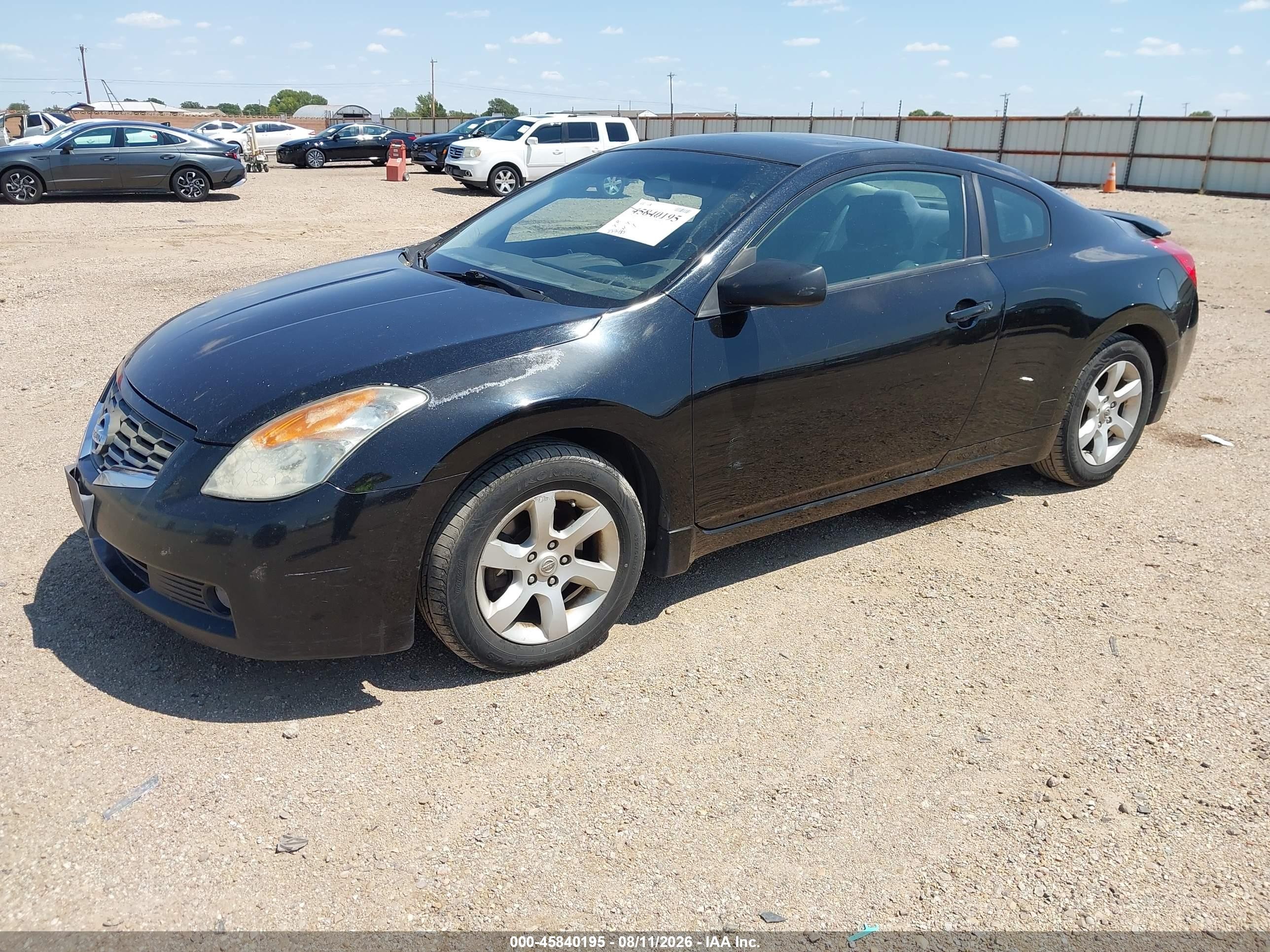 2008 Nissan Altima 2.5 S Black vin: 1N4AL24E48C215572
