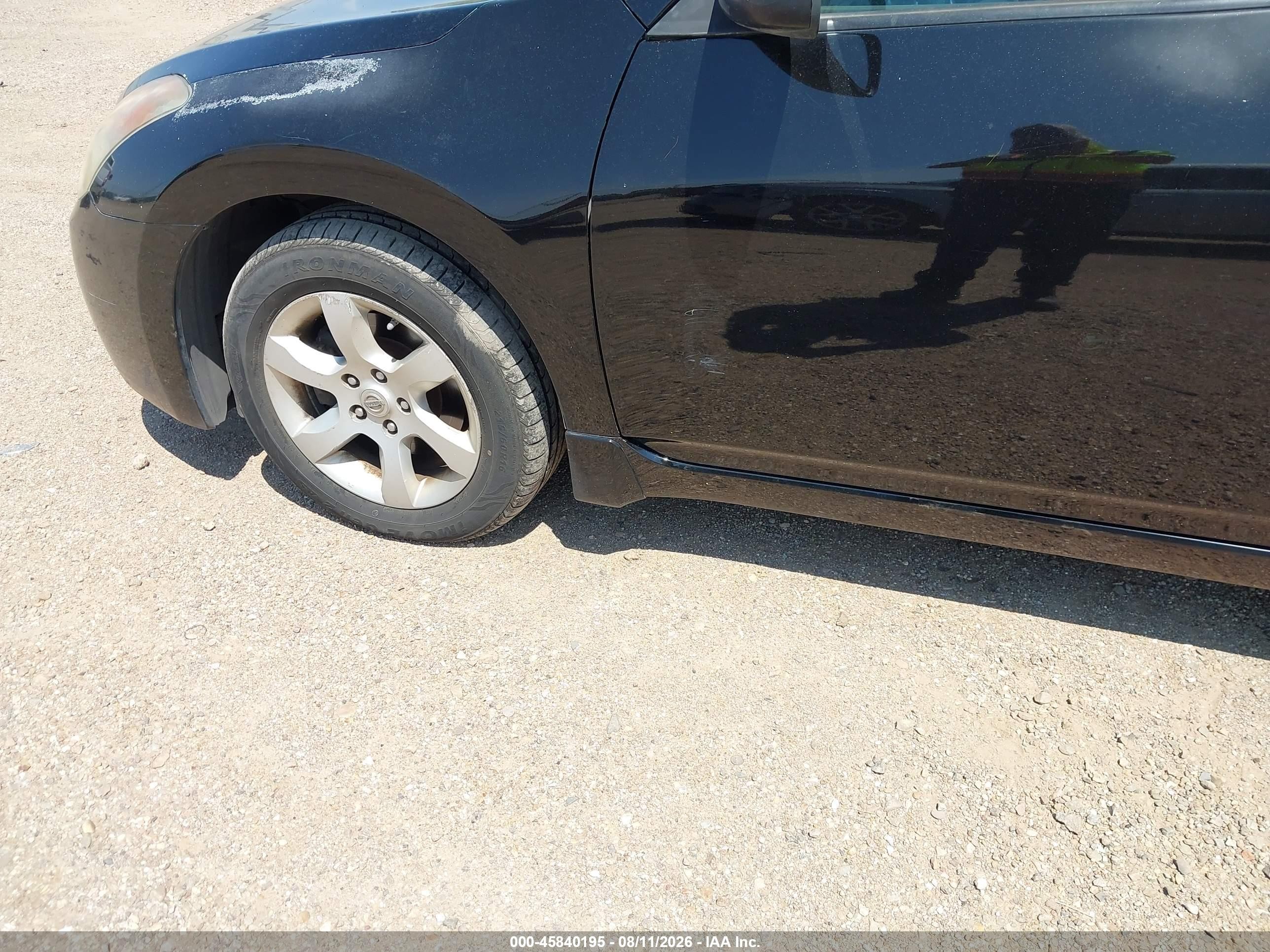 2008 Nissan Altima 2.5 S Black vin: 1N4AL24E48C215572