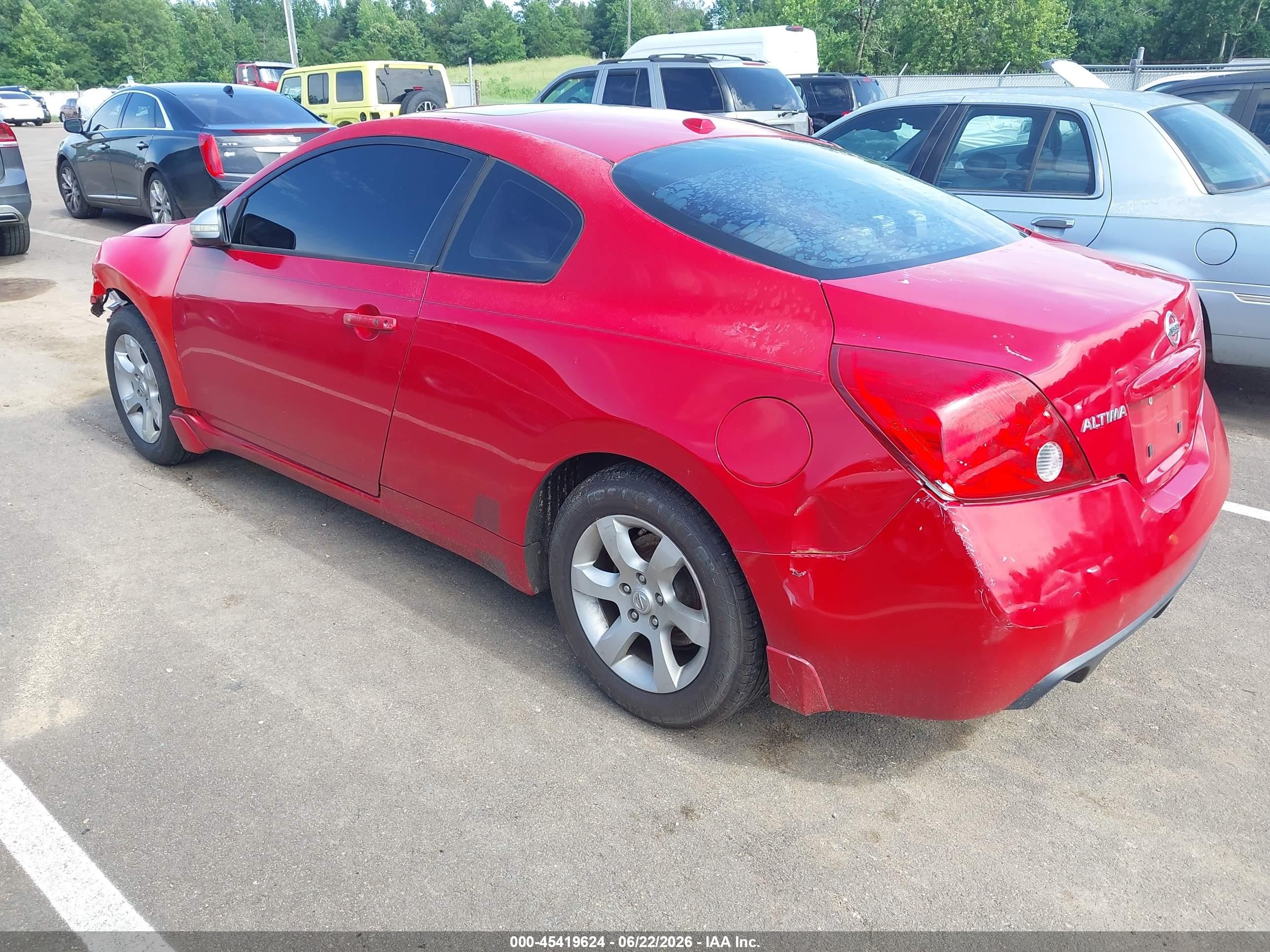 2008 Nissan Altima 2.5 S Red vin: 1N4AL24E48C265565