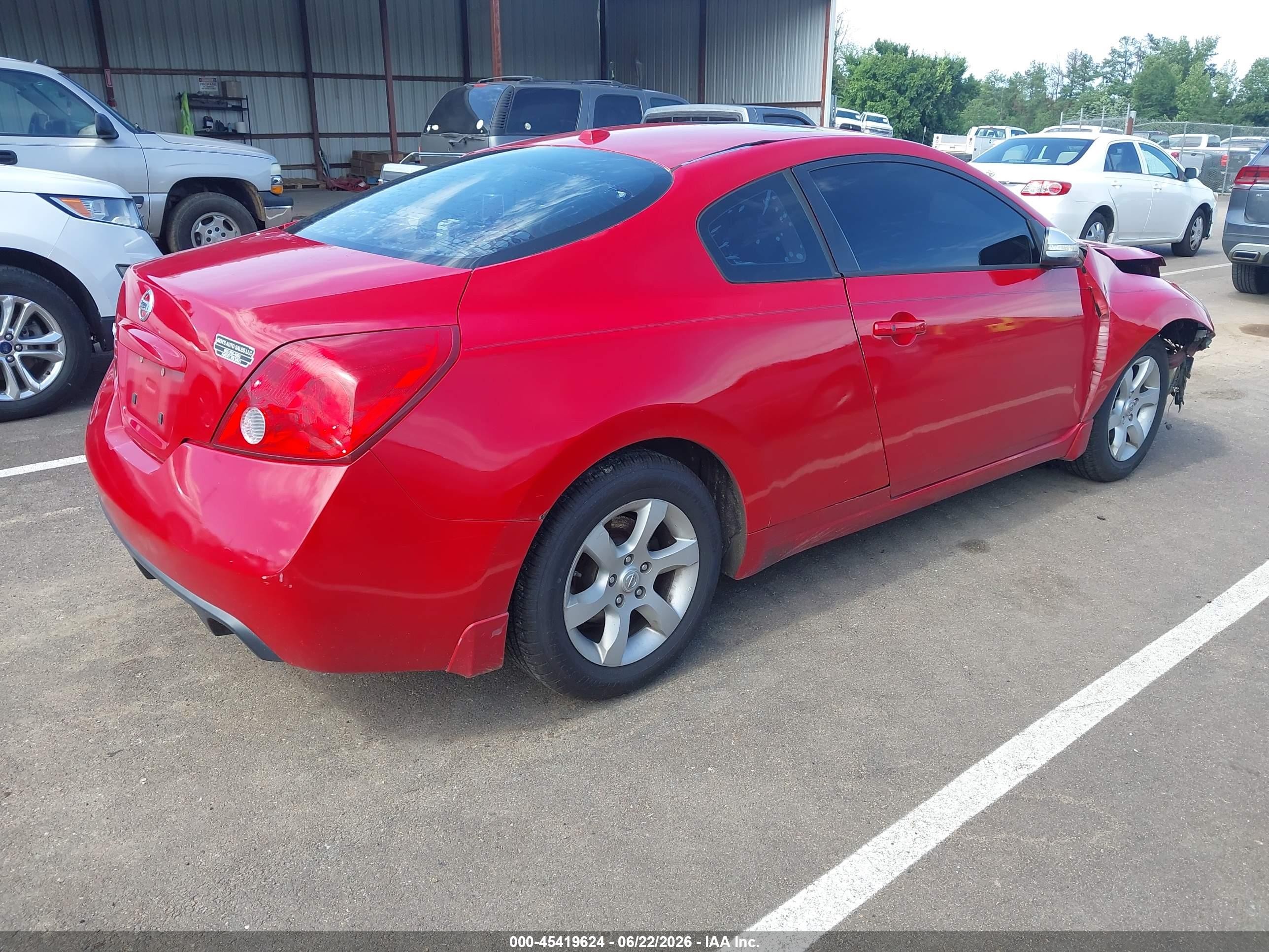 2008 Nissan Altima 2.5 S Red vin: 1N4AL24E48C265565