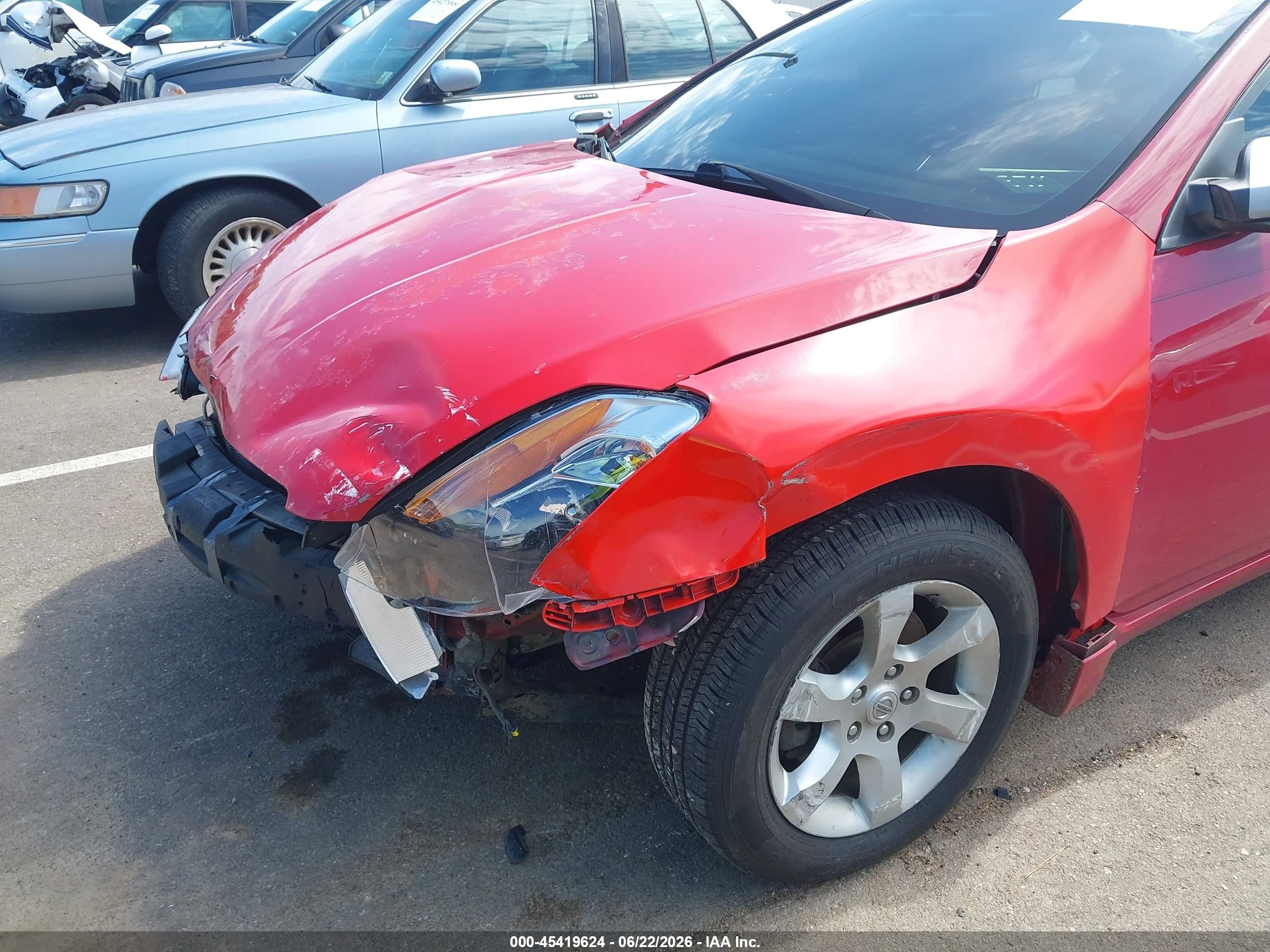 2008 Nissan Altima 2.5 S Red vin: 1N4AL24E48C265565
