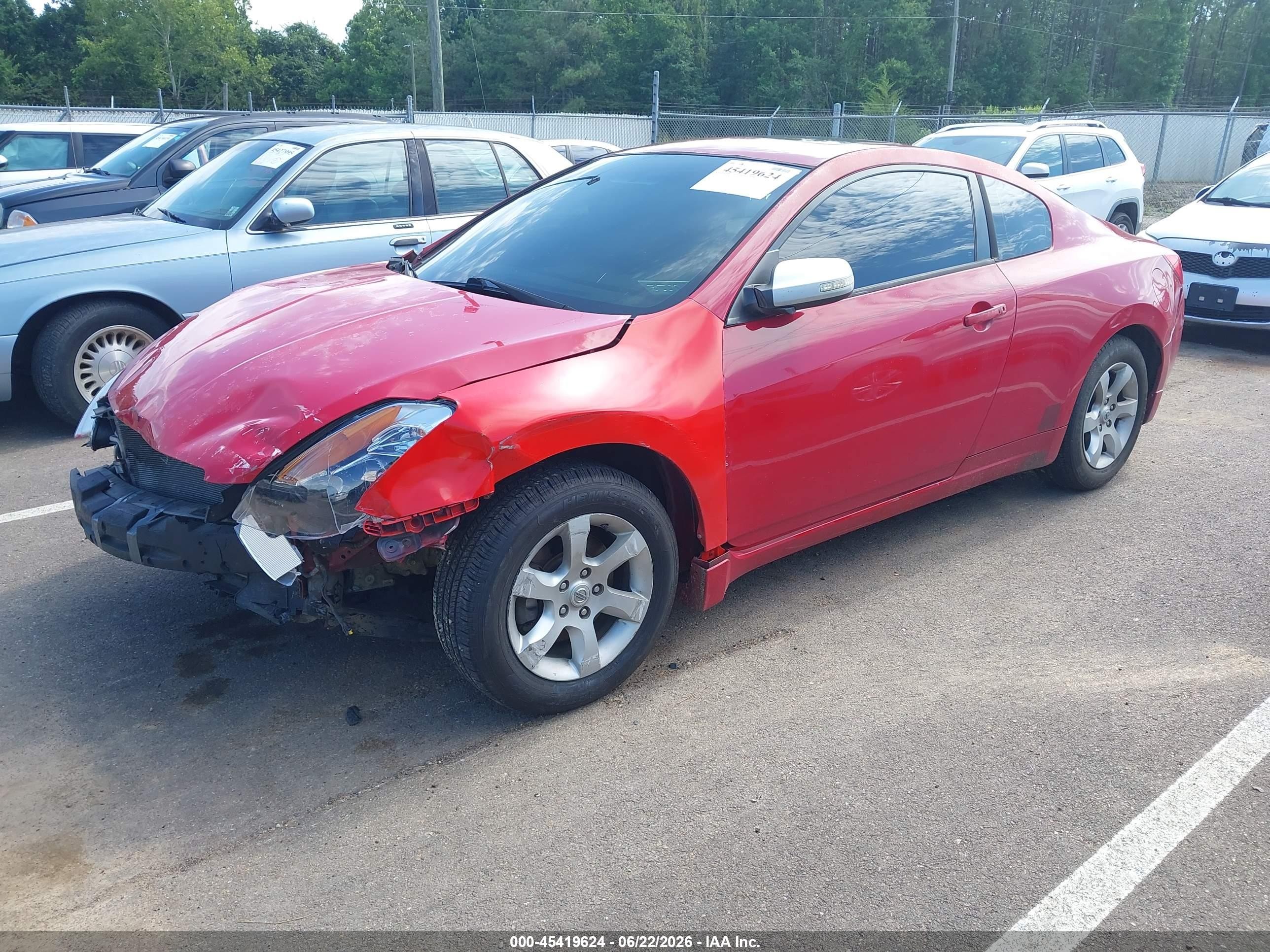 2008 Nissan Altima 2.5 S Red vin: 1N4AL24E48C265565