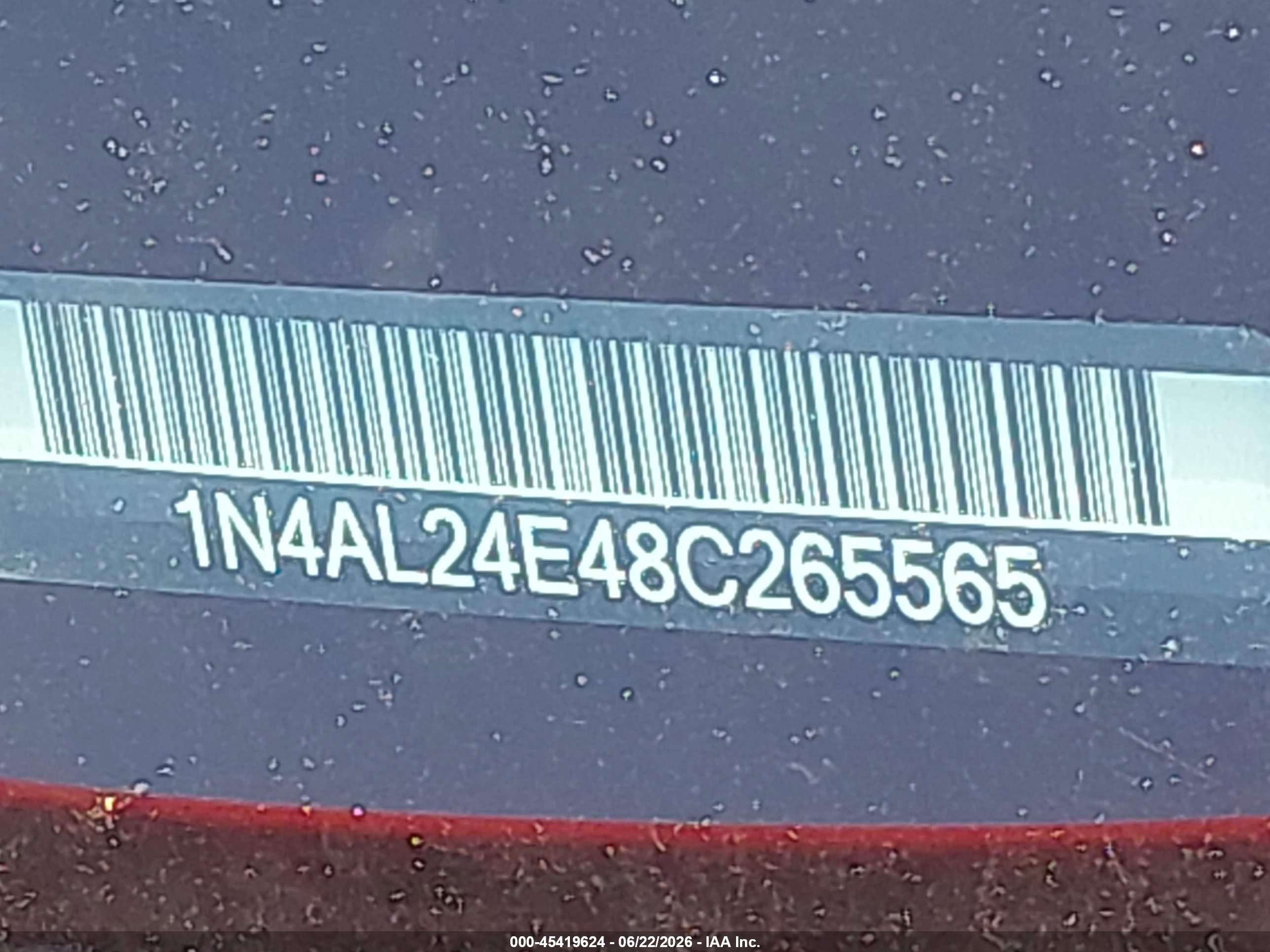 2008 Nissan Altima 2.5 S Red vin: 1N4AL24E48C265565