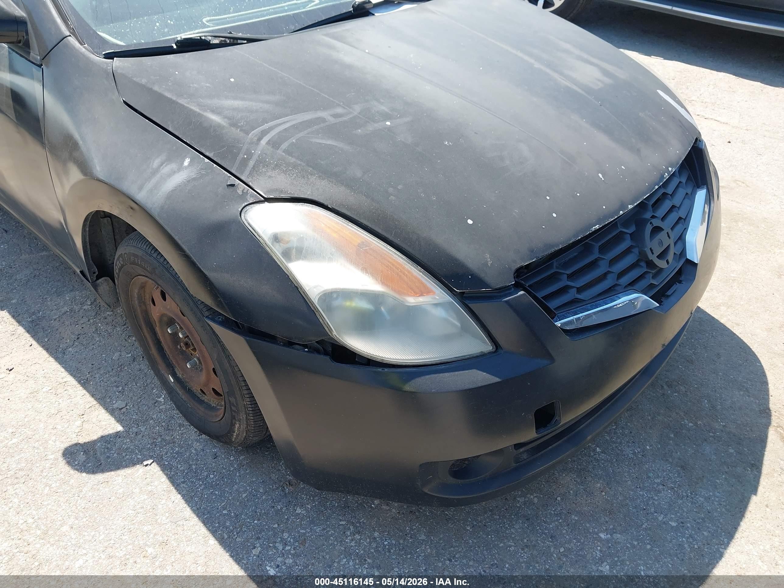2008 Nissan Altima 2.5 S Black vin: 1N4AL24E58C259290