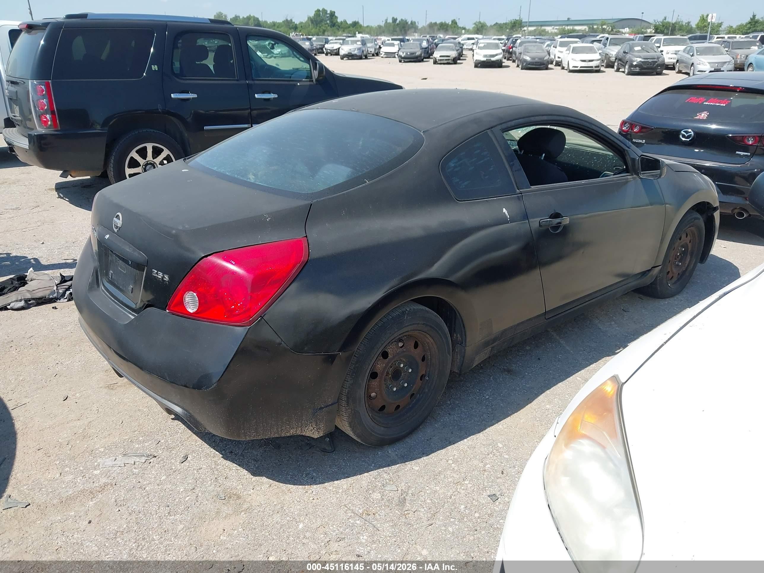 2008 Nissan Altima 2.5 S Black vin: 1N4AL24E58C259290