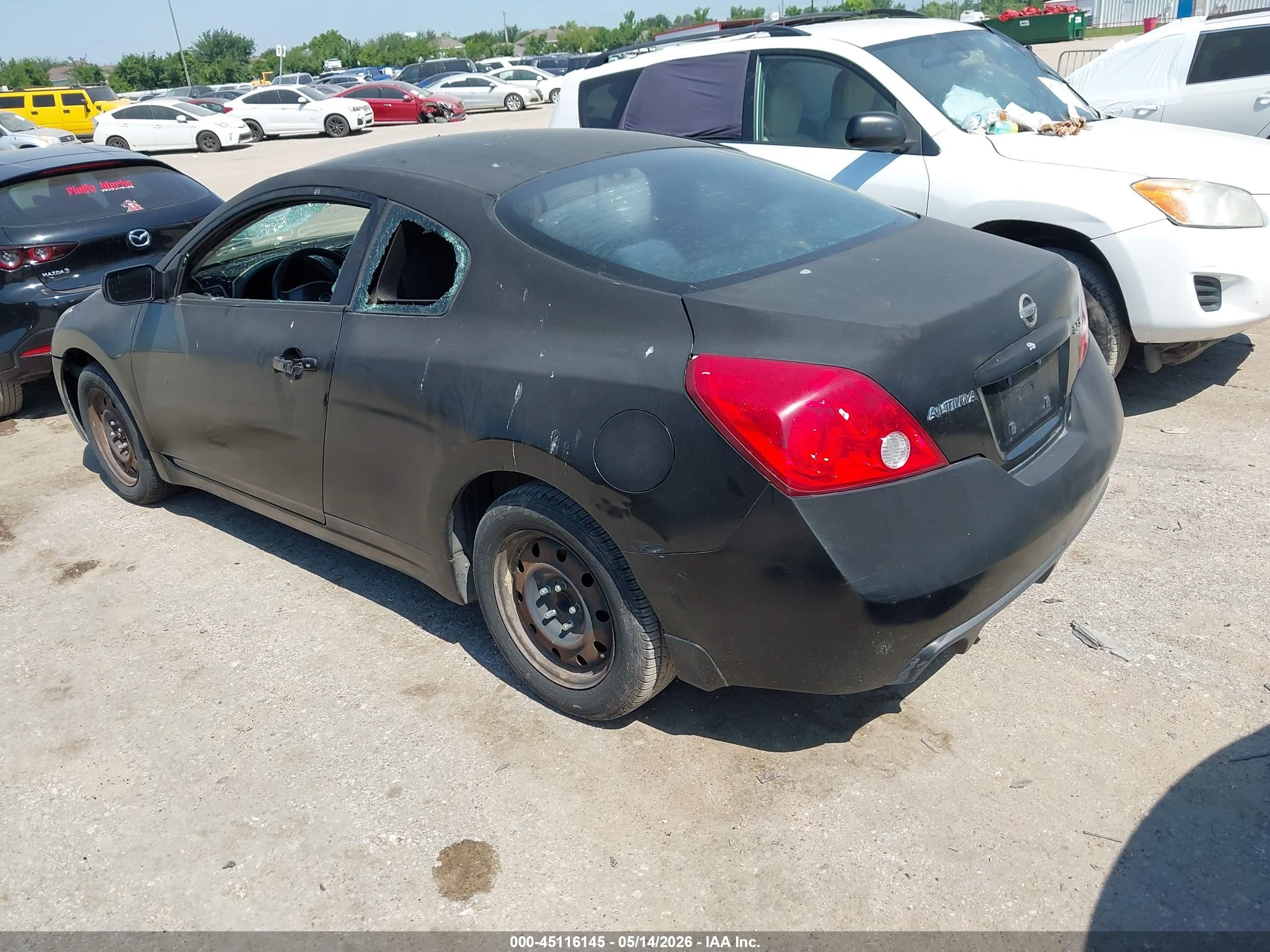 2008 Nissan Altima 2.5 S Black vin: 1N4AL24E58C259290