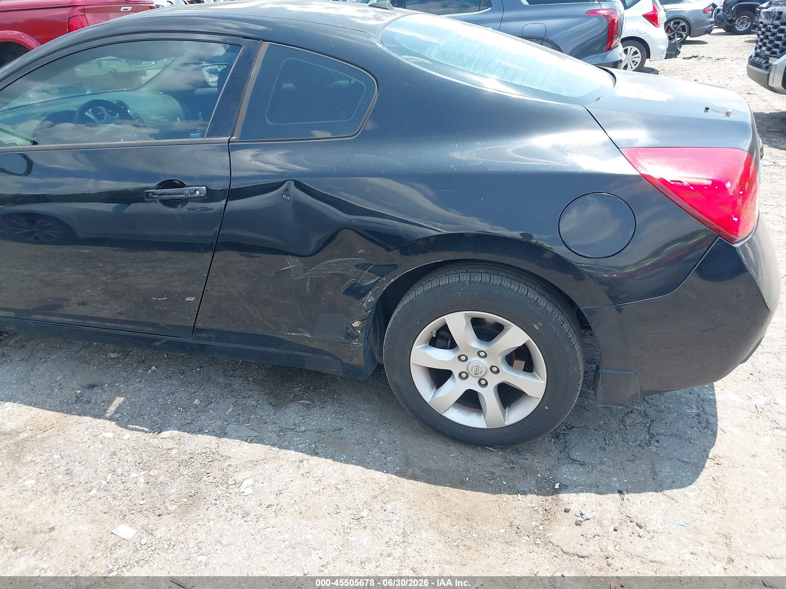 2008 Nissan Altima 2.5 S Black vin: 1N4AL24E58C277224