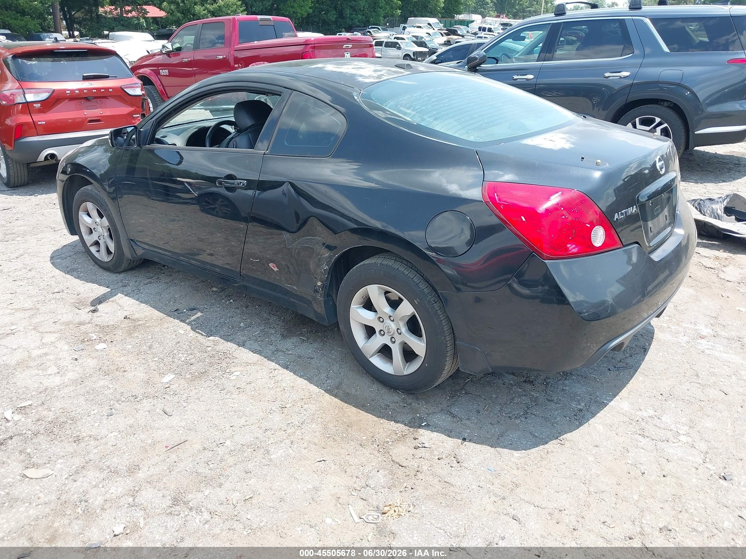 2008 Nissan Altima 2.5 S Black vin: 1N4AL24E58C277224