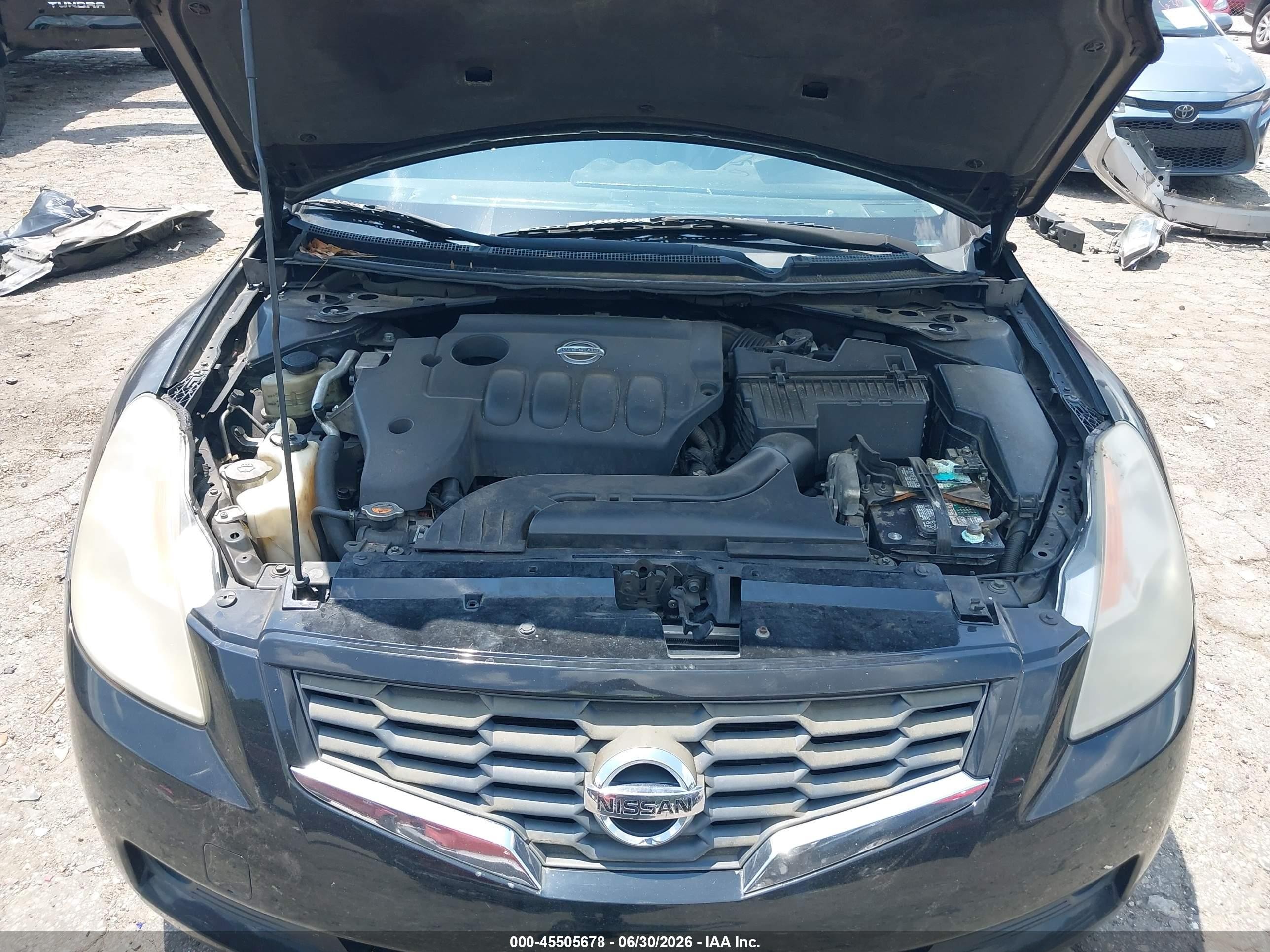 2008 Nissan Altima 2.5 S Black vin: 1N4AL24E58C277224