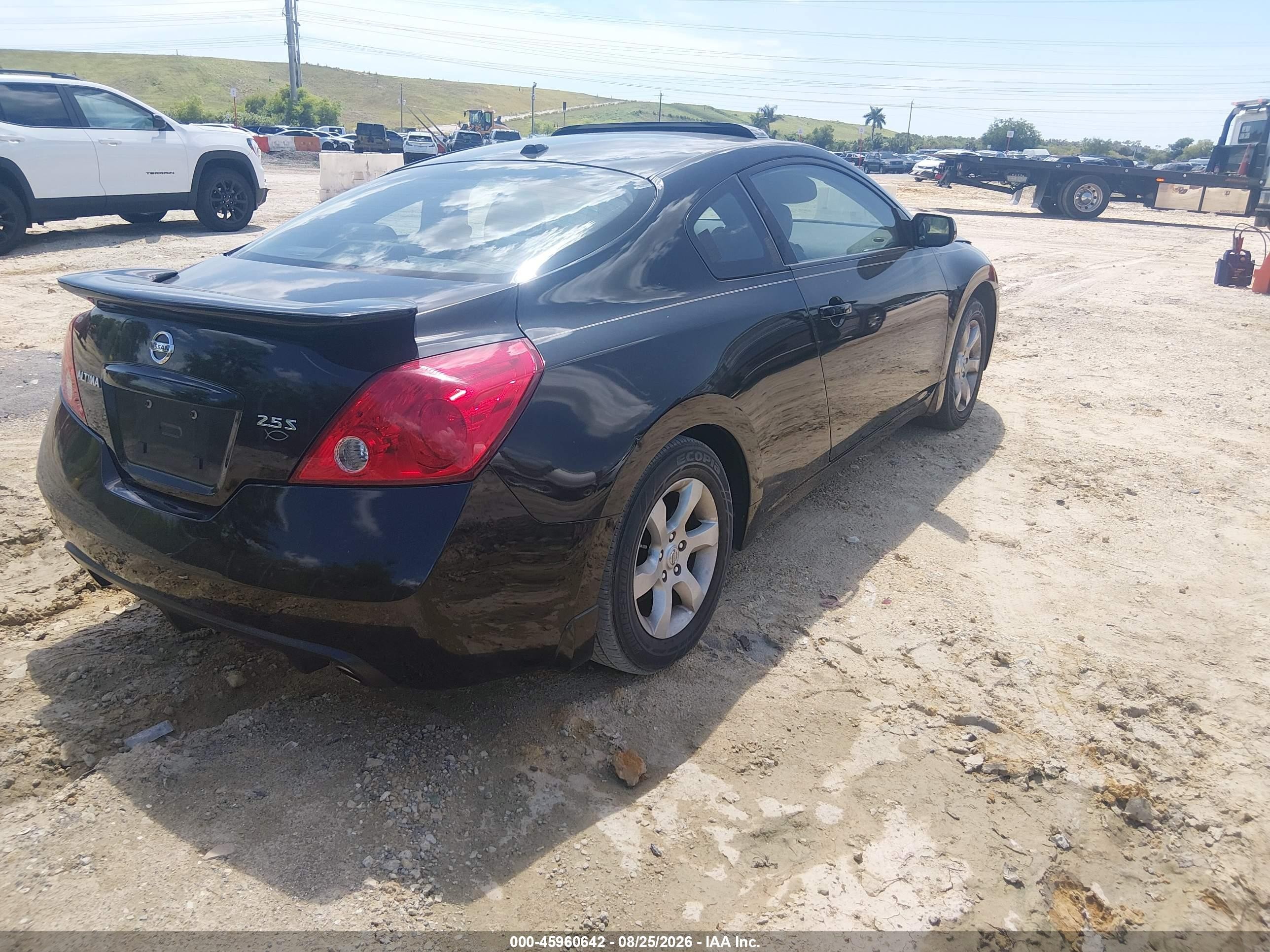 2008 Nissan Altima 2.5 S Black vin: 1N4AL24E78C201049