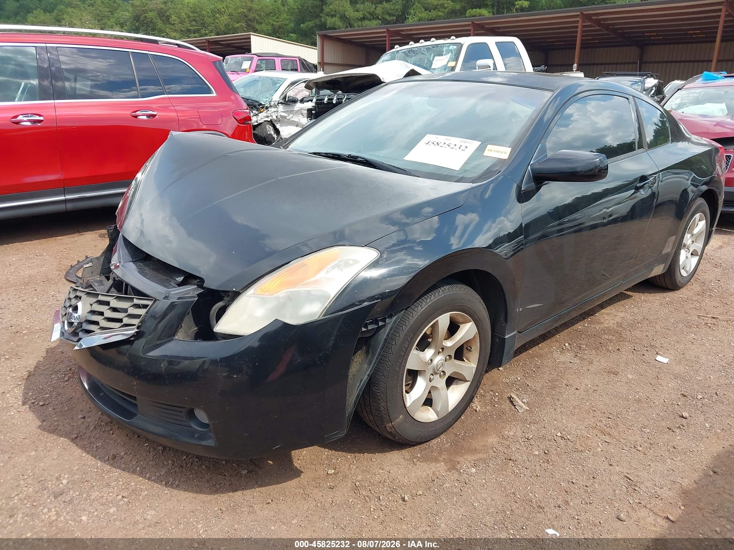 2008 Nissan Altima 2.5 S Black vin: 1N4AL24E78C212245