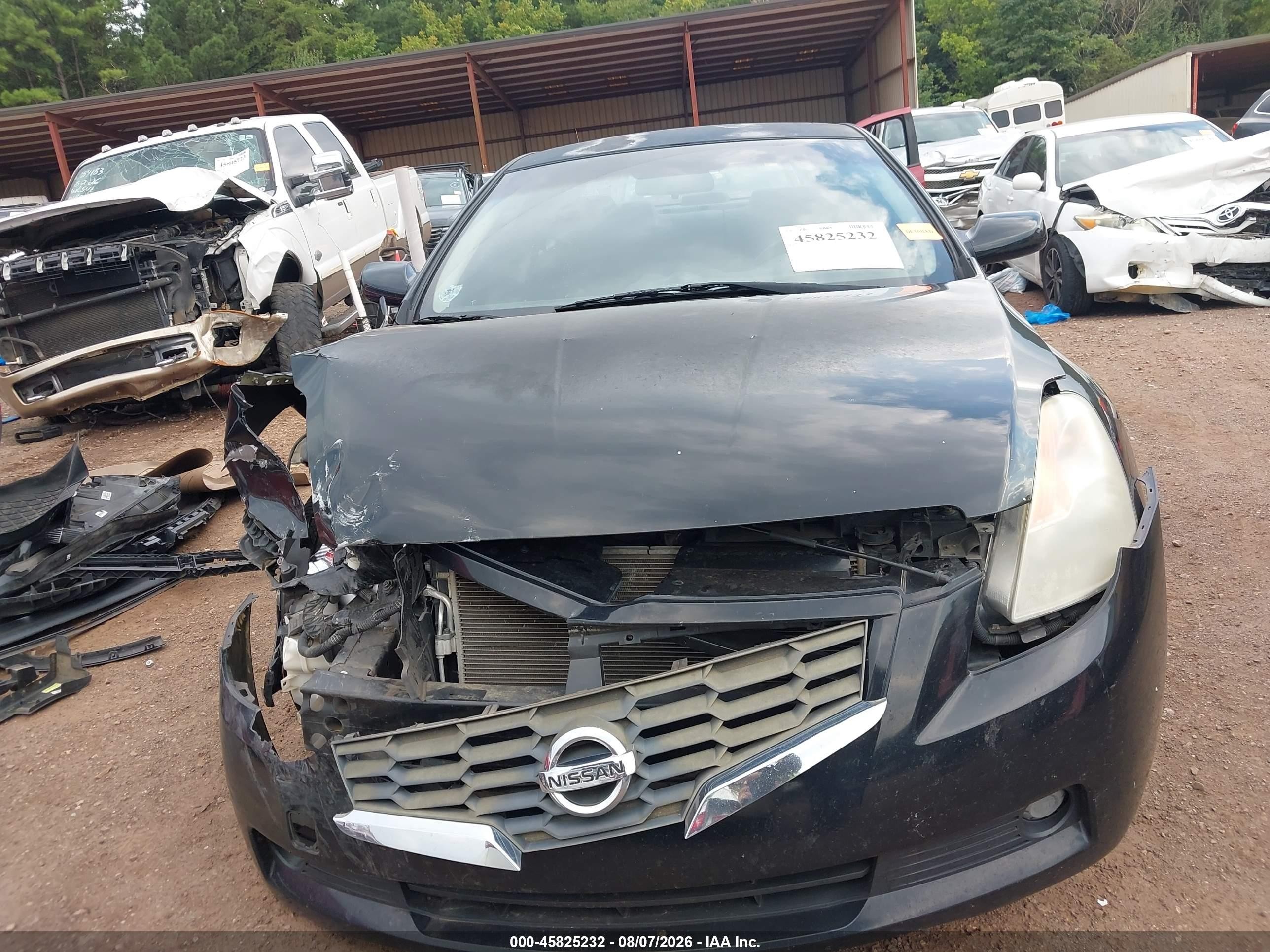2008 Nissan Altima 2.5 S Black vin: 1N4AL24E78C212245