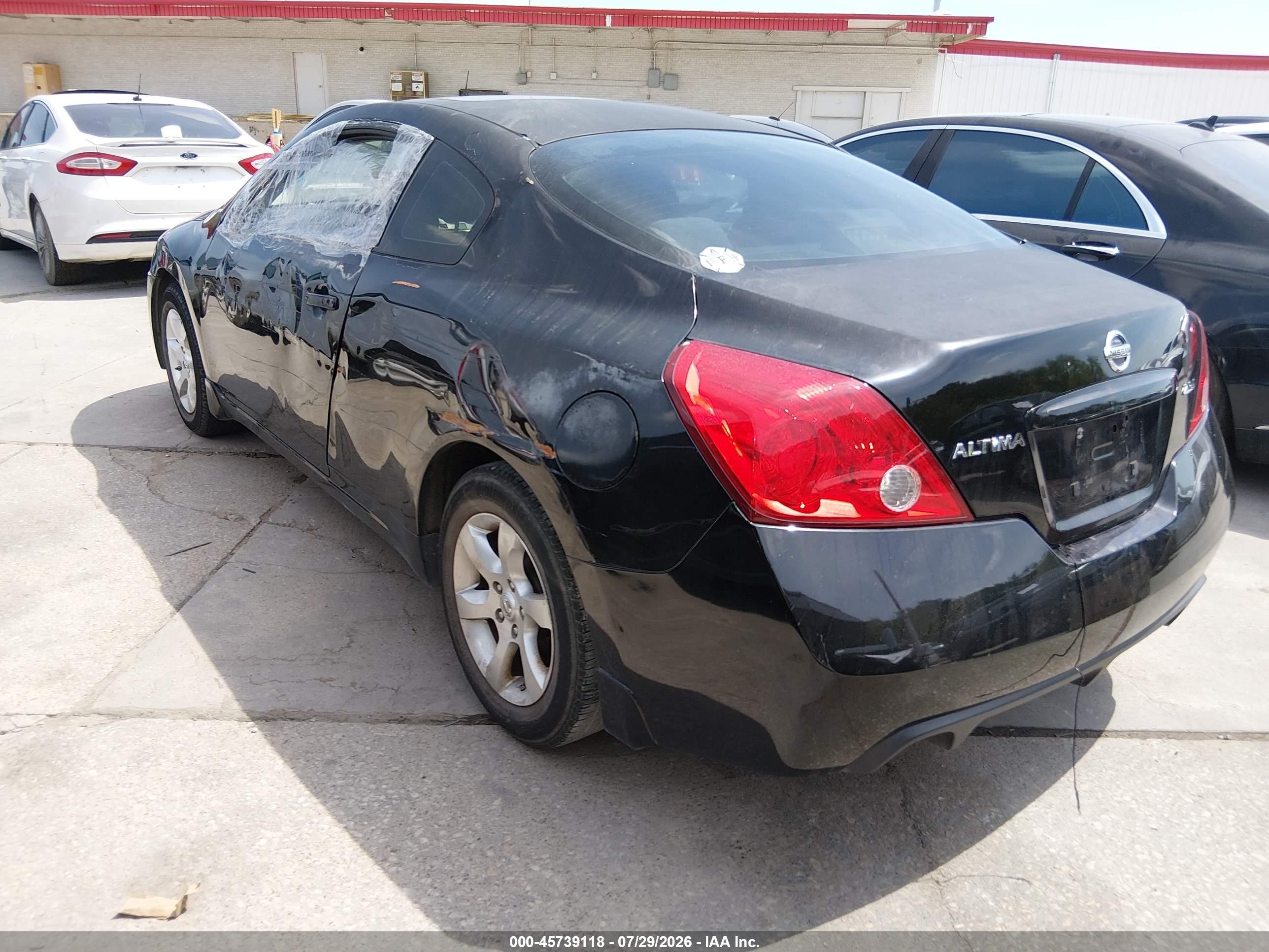 2008 Nissan Altima 2.5 S Black vin: 1N4AL24E78C279945