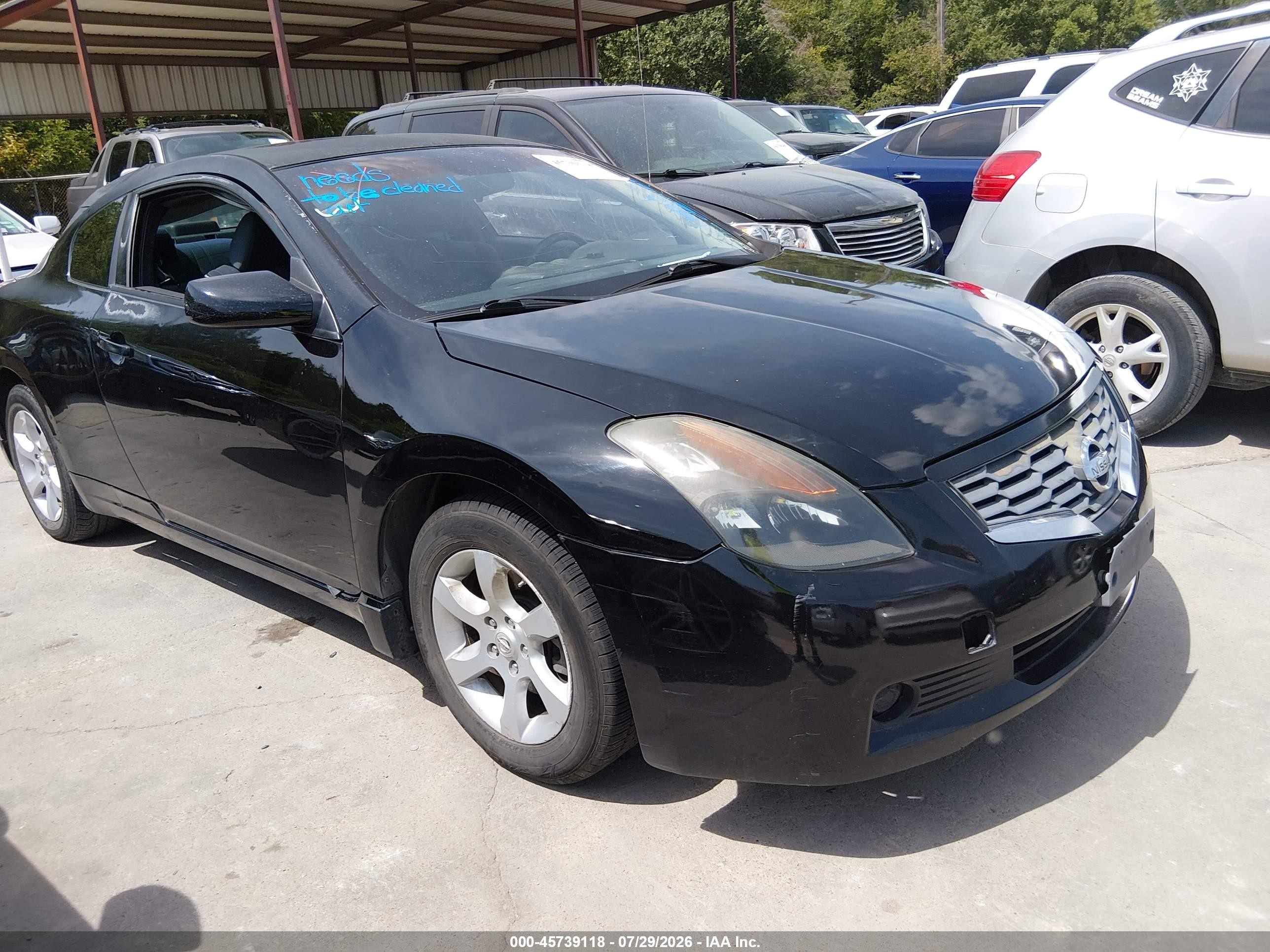 2008 Nissan Altima 2.5 S Black vin: 1N4AL24E78C279945