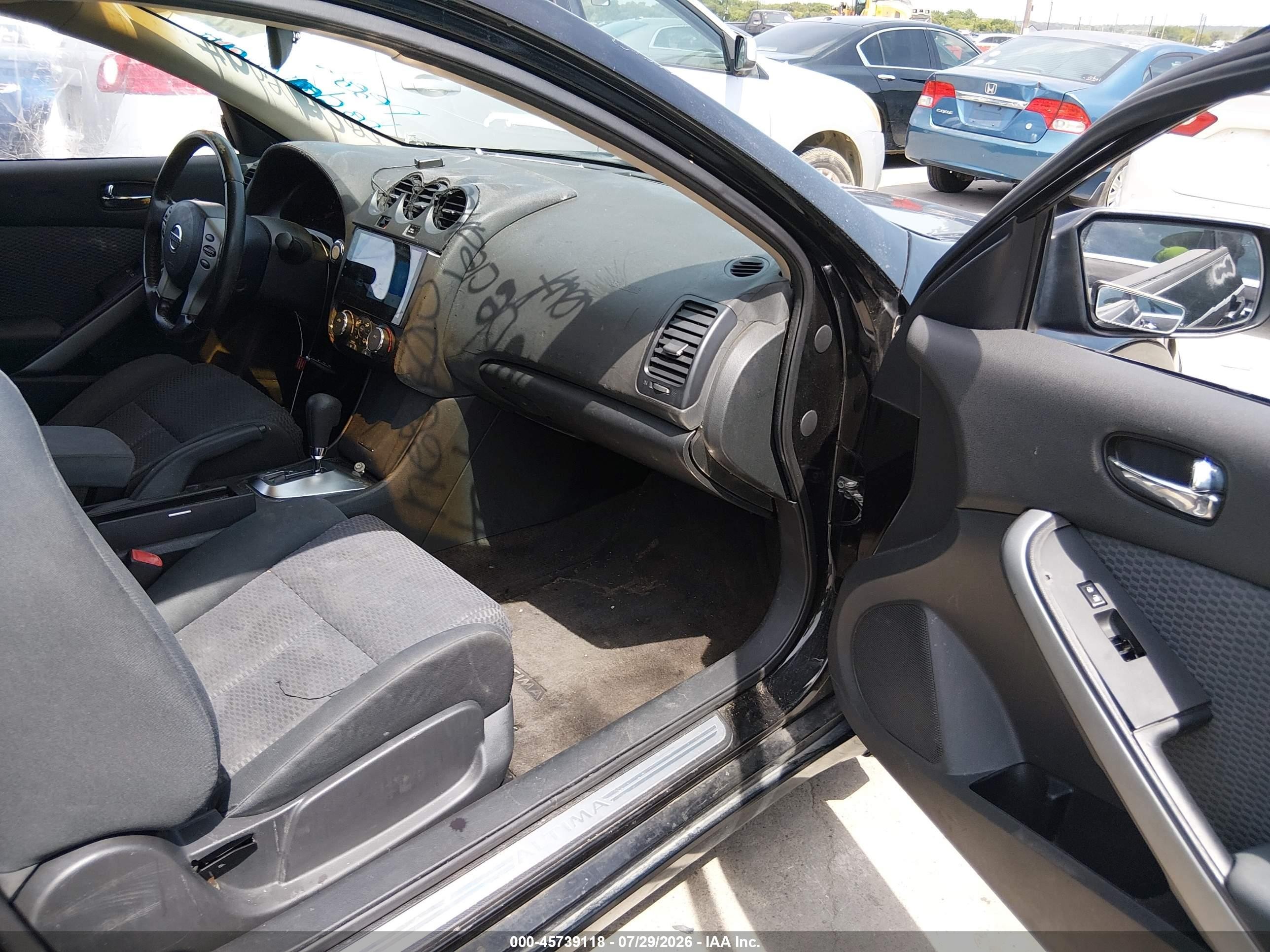 2008 Nissan Altima 2.5 S Black vin: 1N4AL24E78C279945