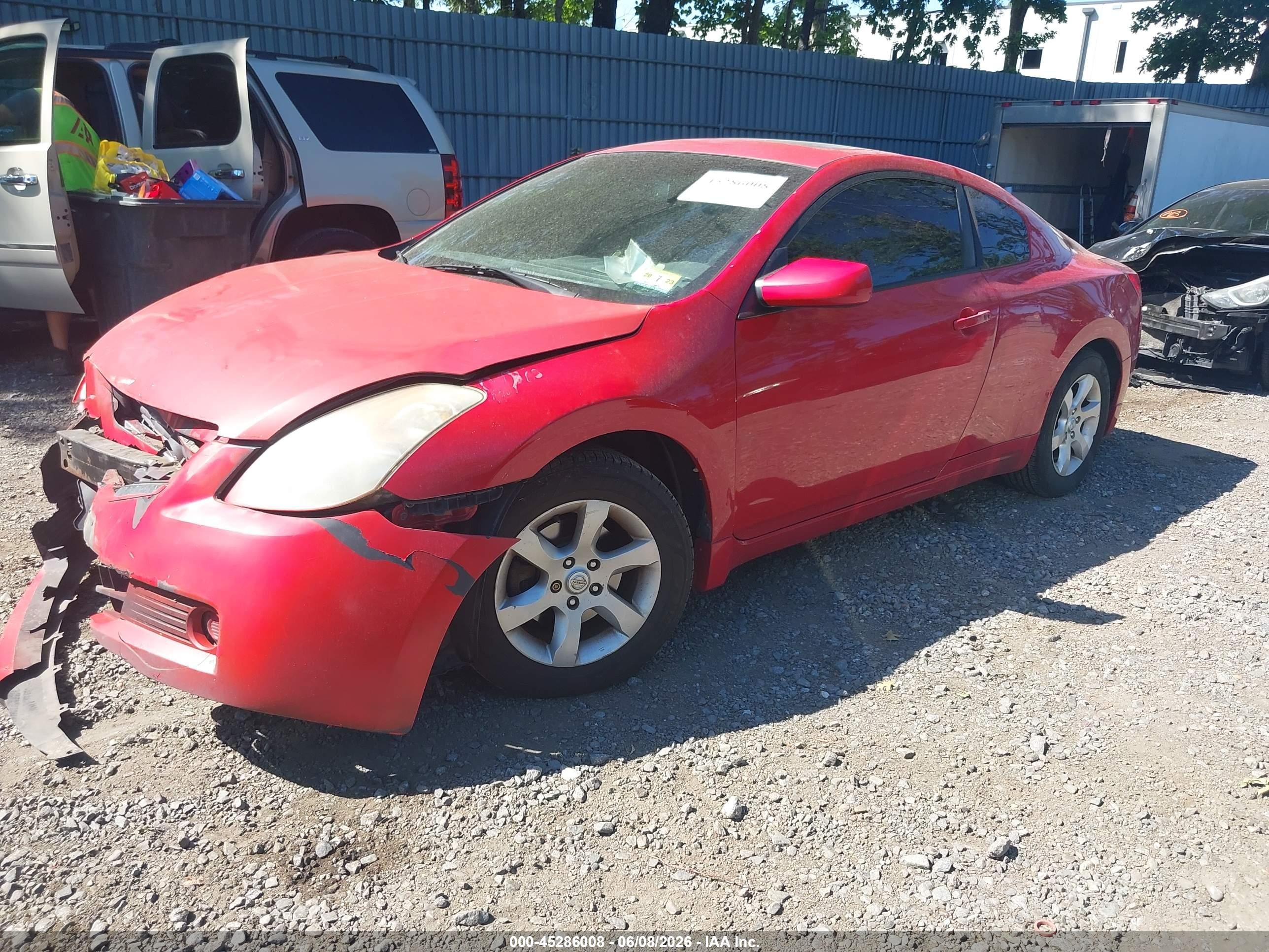 2008 Nissan Altima 2.5s Red vin: 1N4AL24E88C106922
