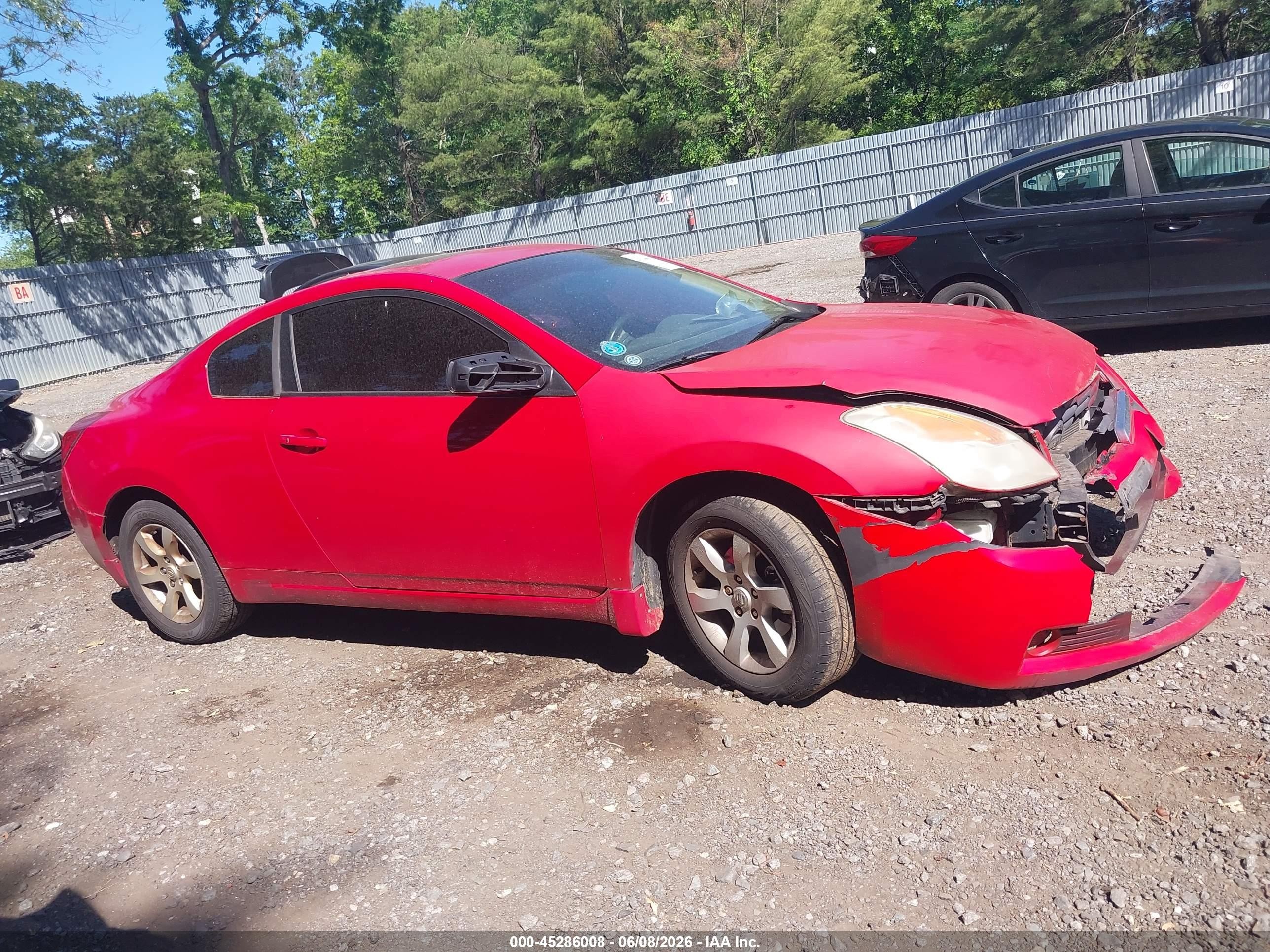2008 Nissan Altima 2.5s Red vin: 1N4AL24E88C106922