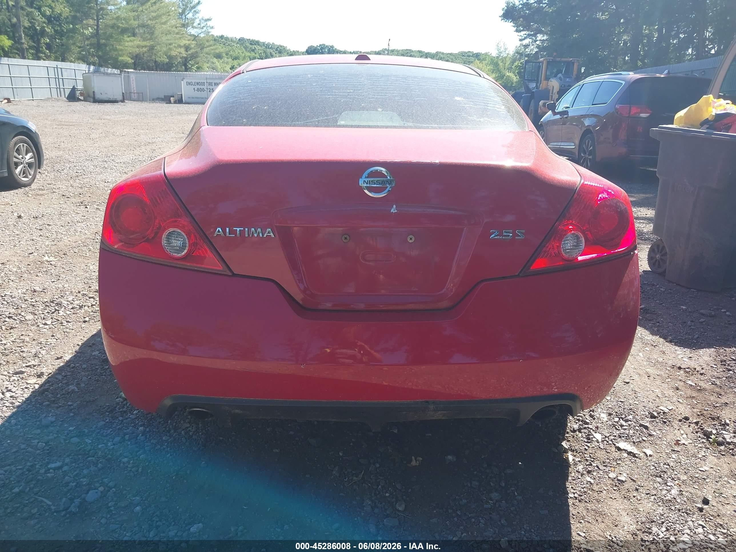 2008 Nissan Altima 2.5s Red vin: 1N4AL24E88C106922