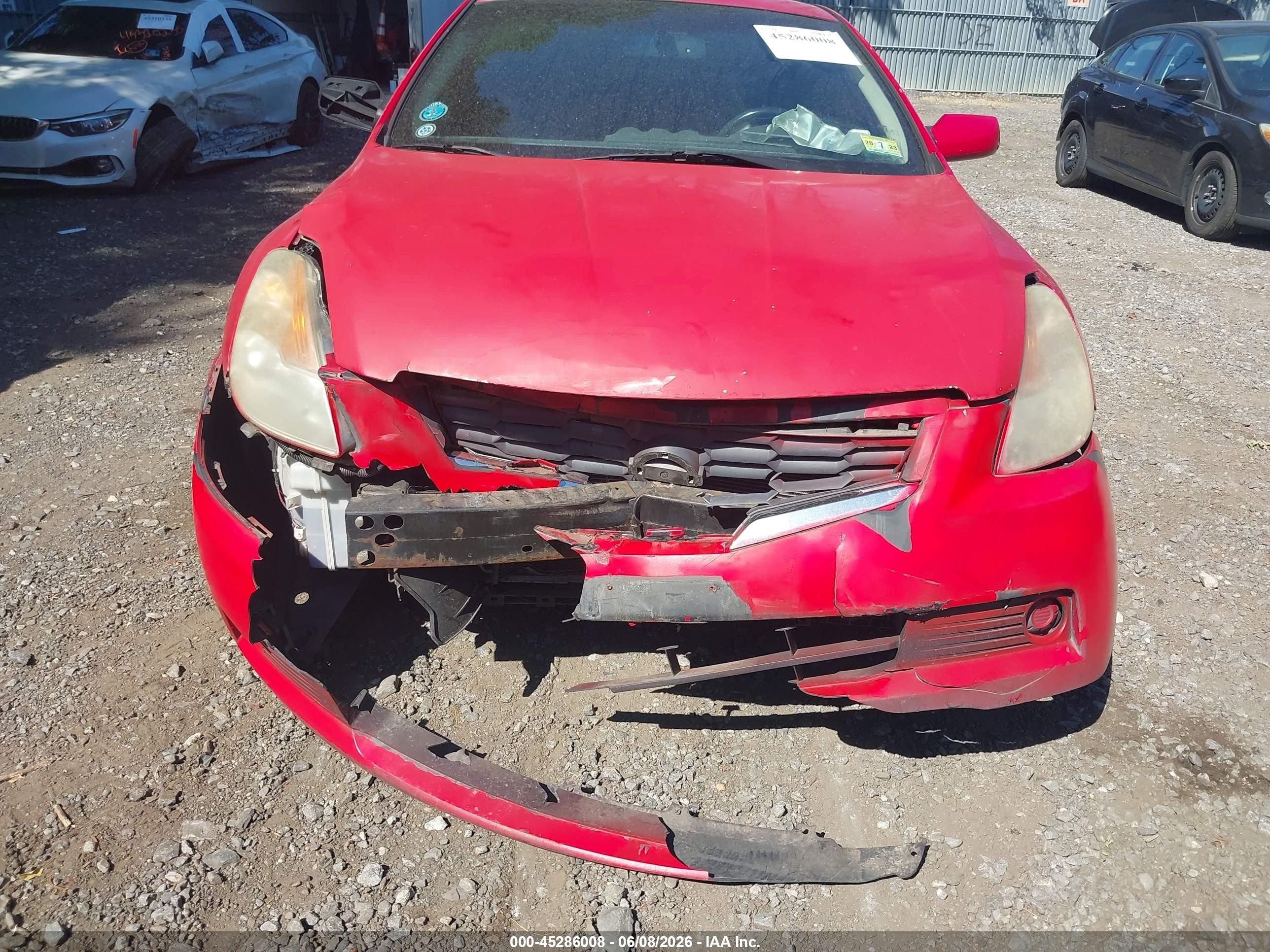 2008 Nissan Altima 2.5s Red vin: 1N4AL24E88C106922