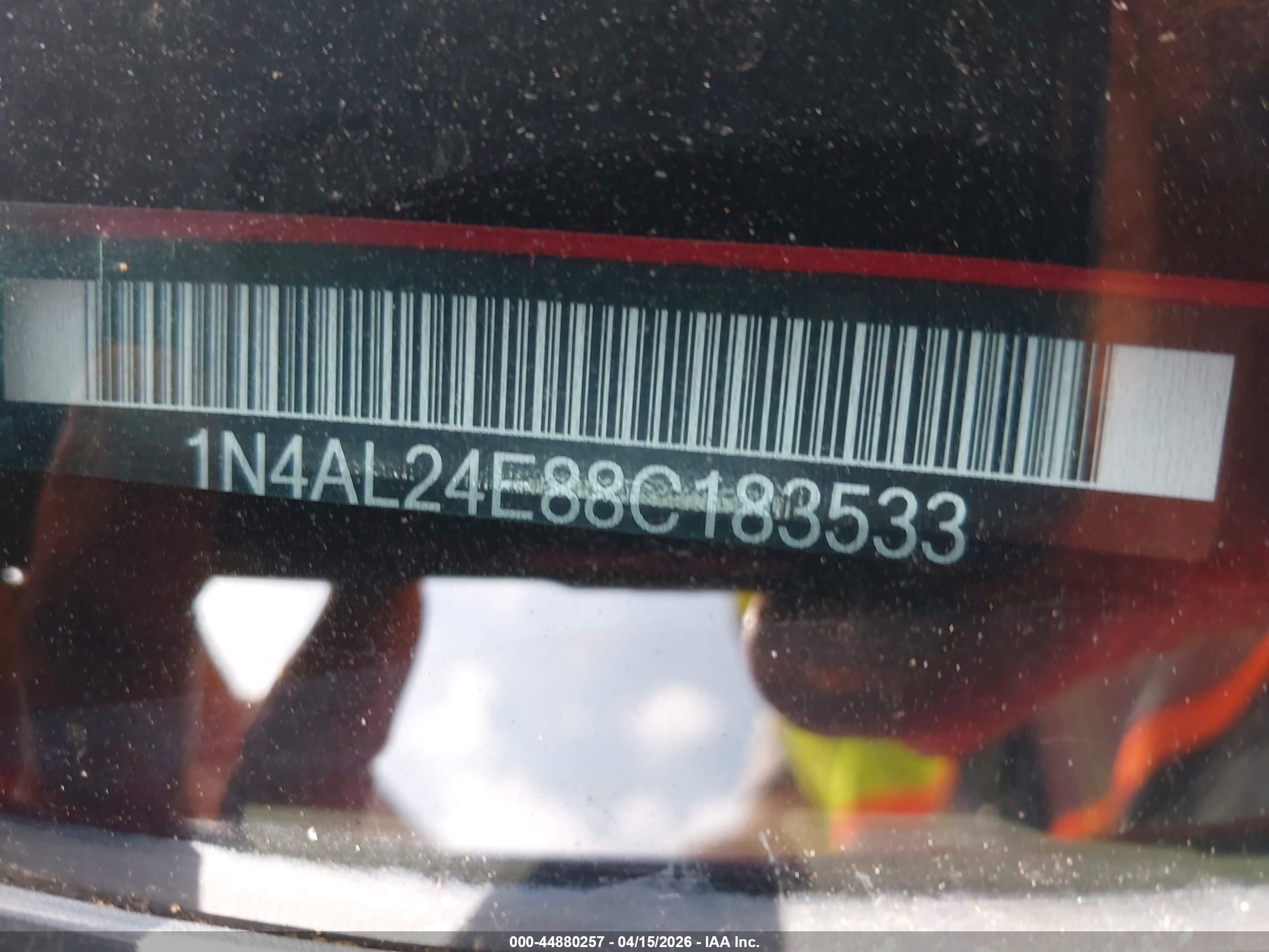 2008 Nissan Altima 2.5 S Red vin: 1N4AL24E88C183533
