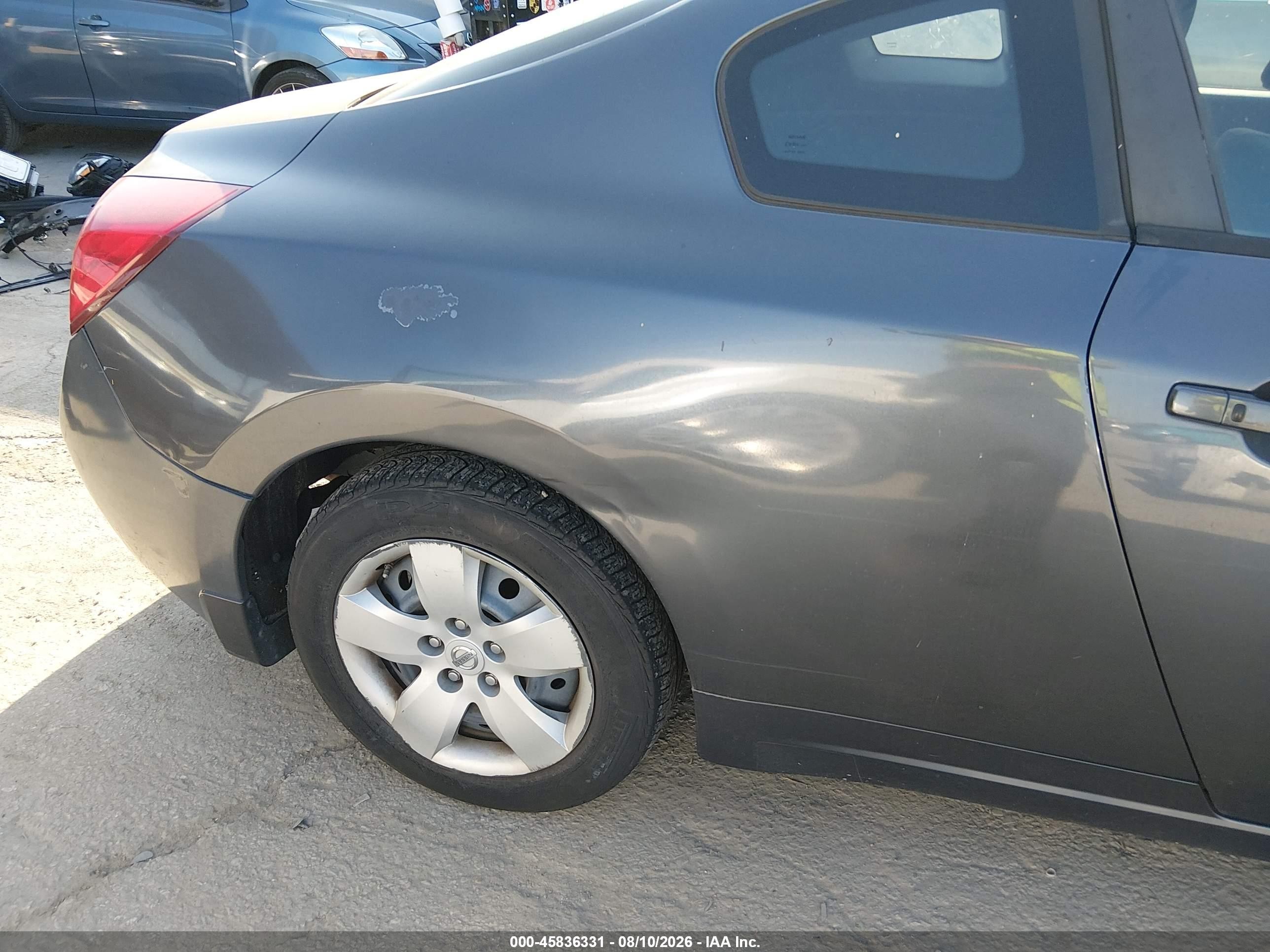 2008 Nissan Altima 2.5 S Gray vin: 1N4AL24E88C244489