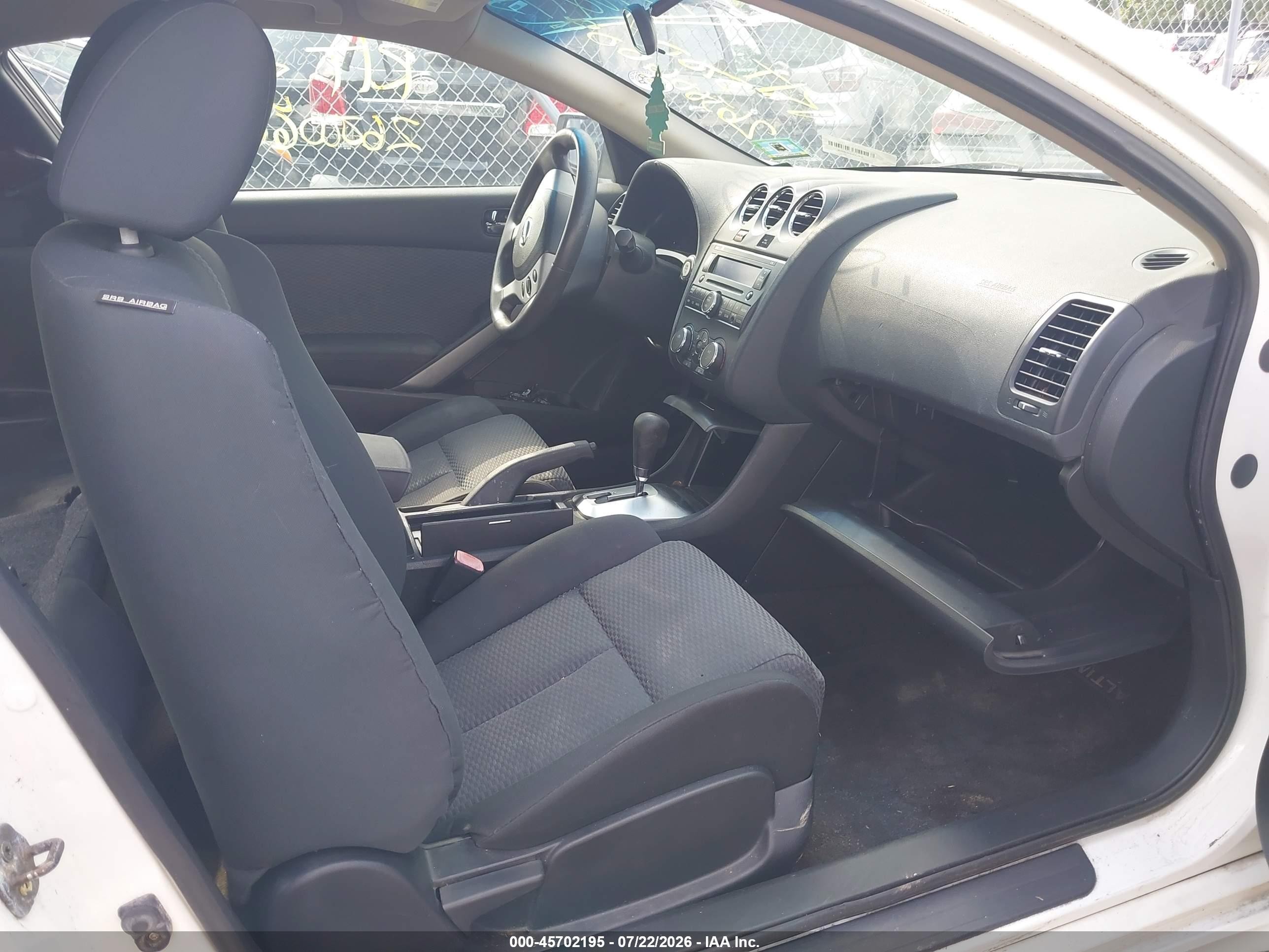 2008 Nissan Altima 2.5 S White vin: 1N4AL24E88C262832