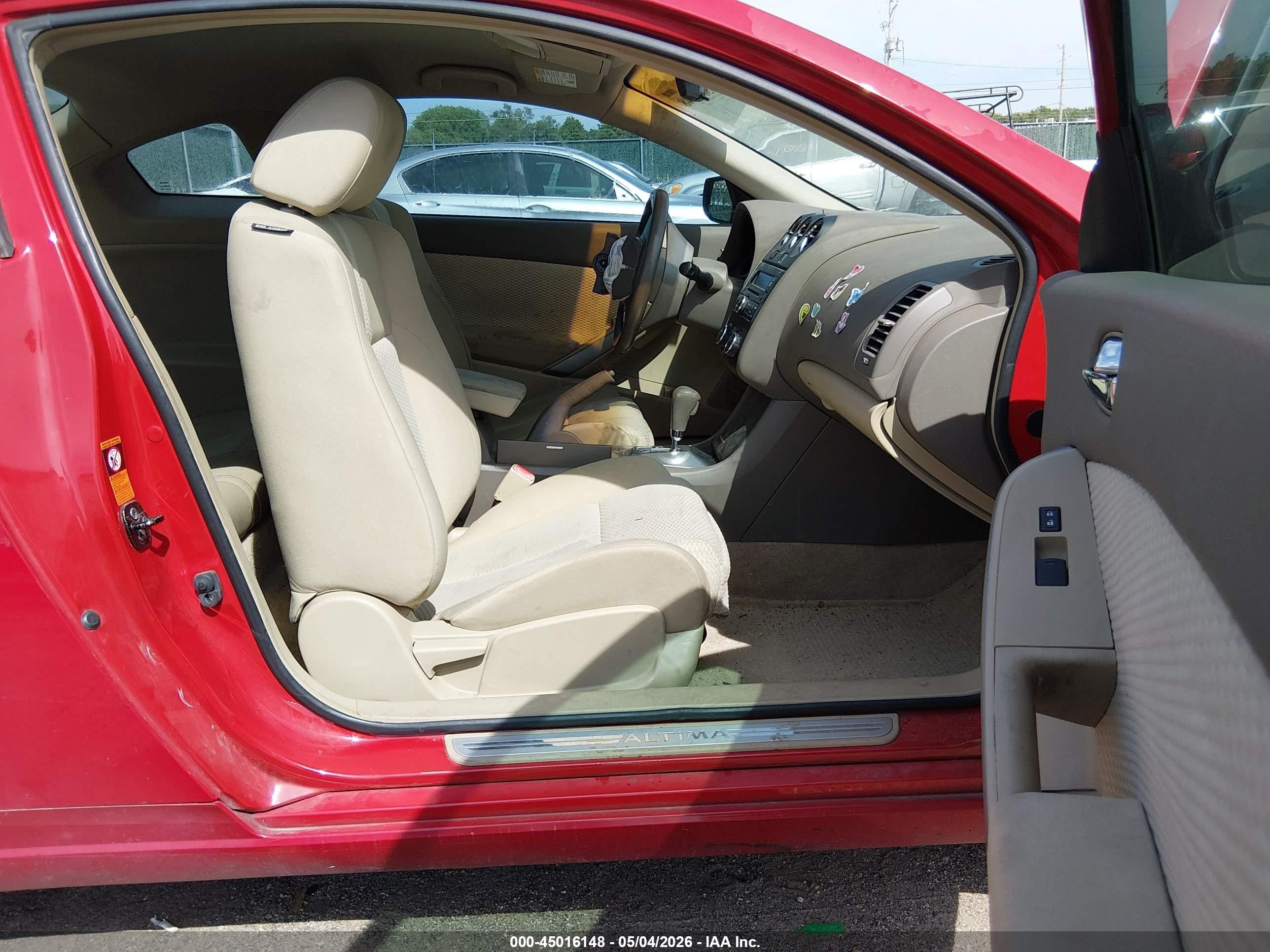 2009 Nissan Altima 2.5 S Красный vin: 1N4AL24E99C109605