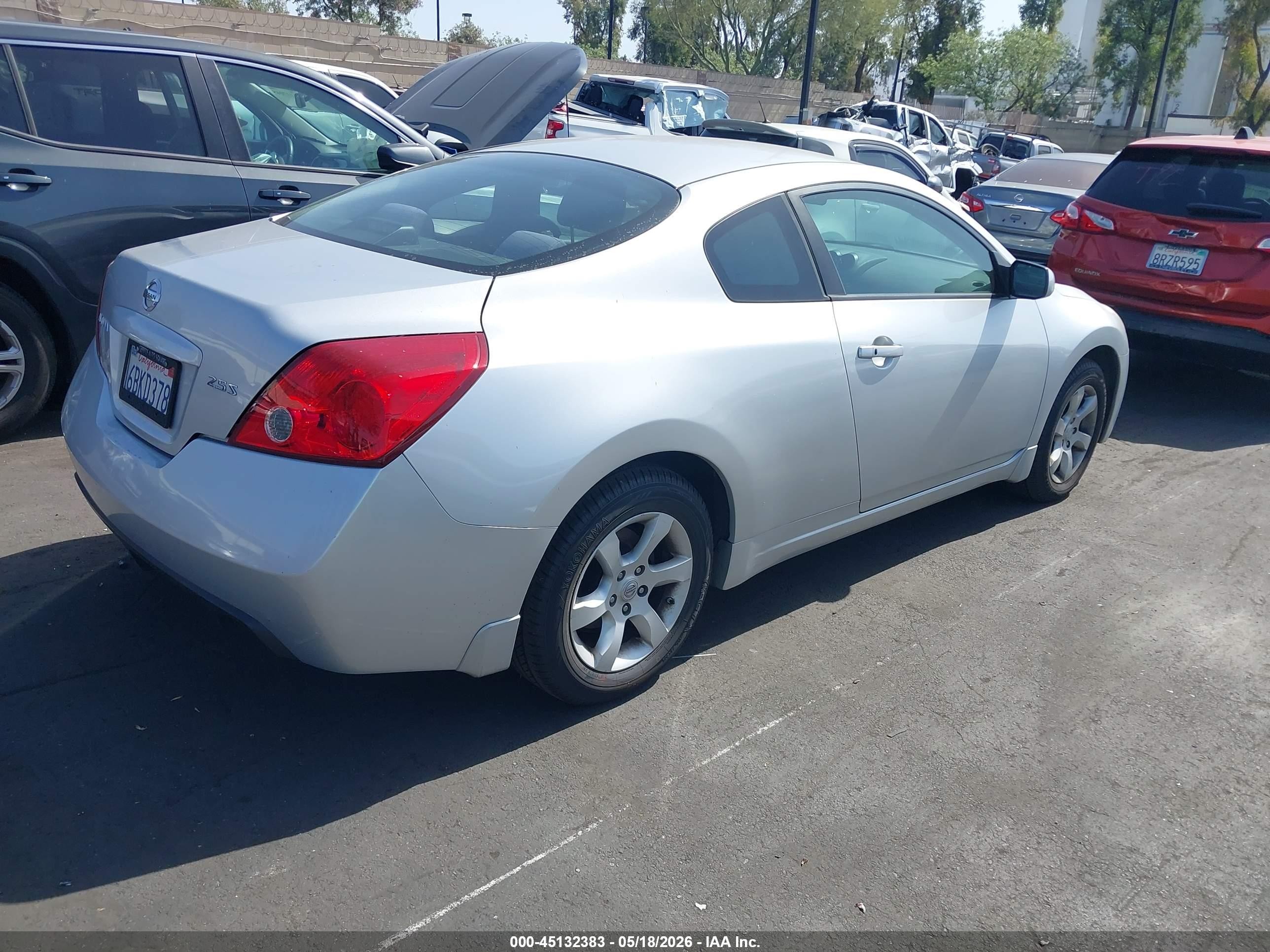 2008 Nissan Altima 2.5 S Silver vin: 1N4AL24EX8C135242