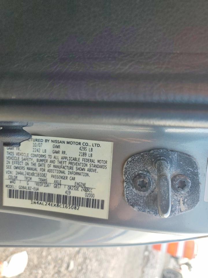 2008 Nissan Altima 2.5s Silver vin: 1N4AL24EX8C165082