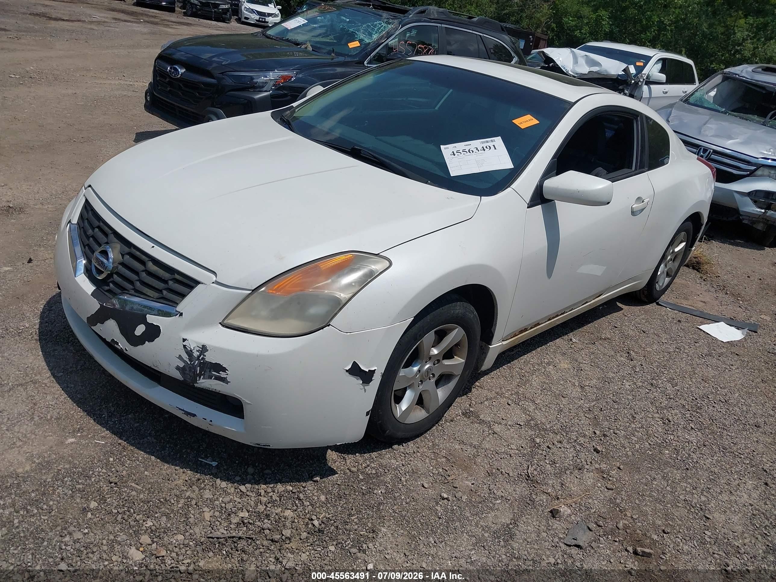 2008 Nissan Altima 2.5 S White vin: 1N4AL24EX8C247278