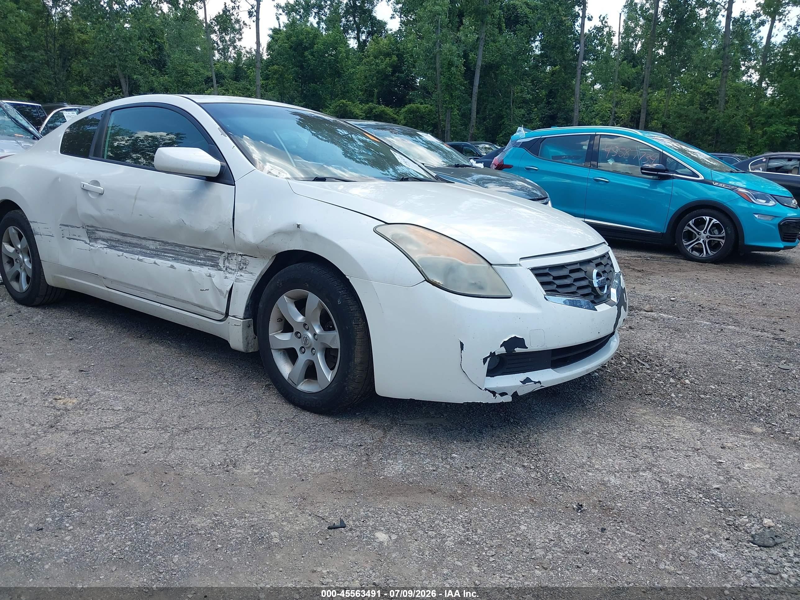 2008 Nissan Altima 2.5 S White vin: 1N4AL24EX8C247278