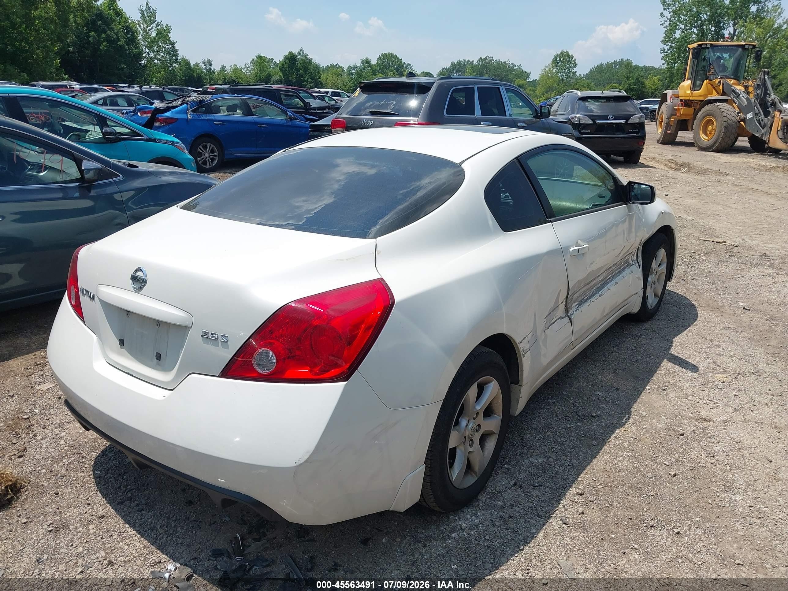 2008 Nissan Altima 2.5 S White vin: 1N4AL24EX8C247278
