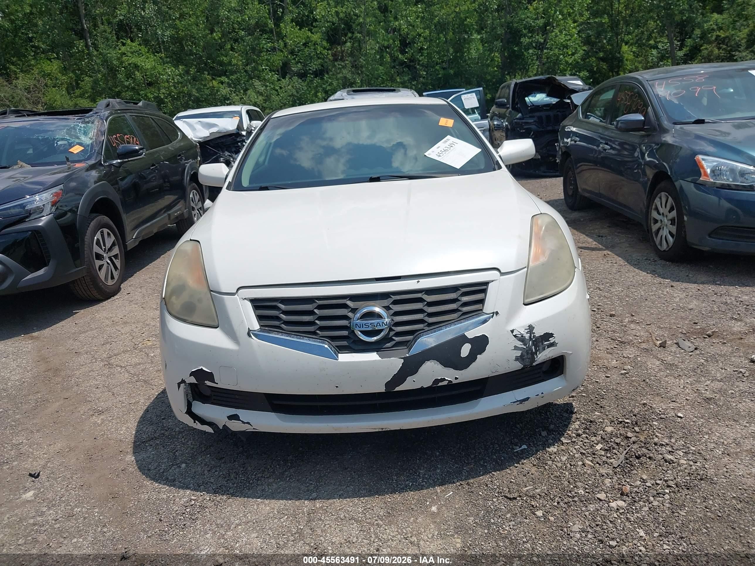 2008 Nissan Altima 2.5 S White vin: 1N4AL24EX8C247278