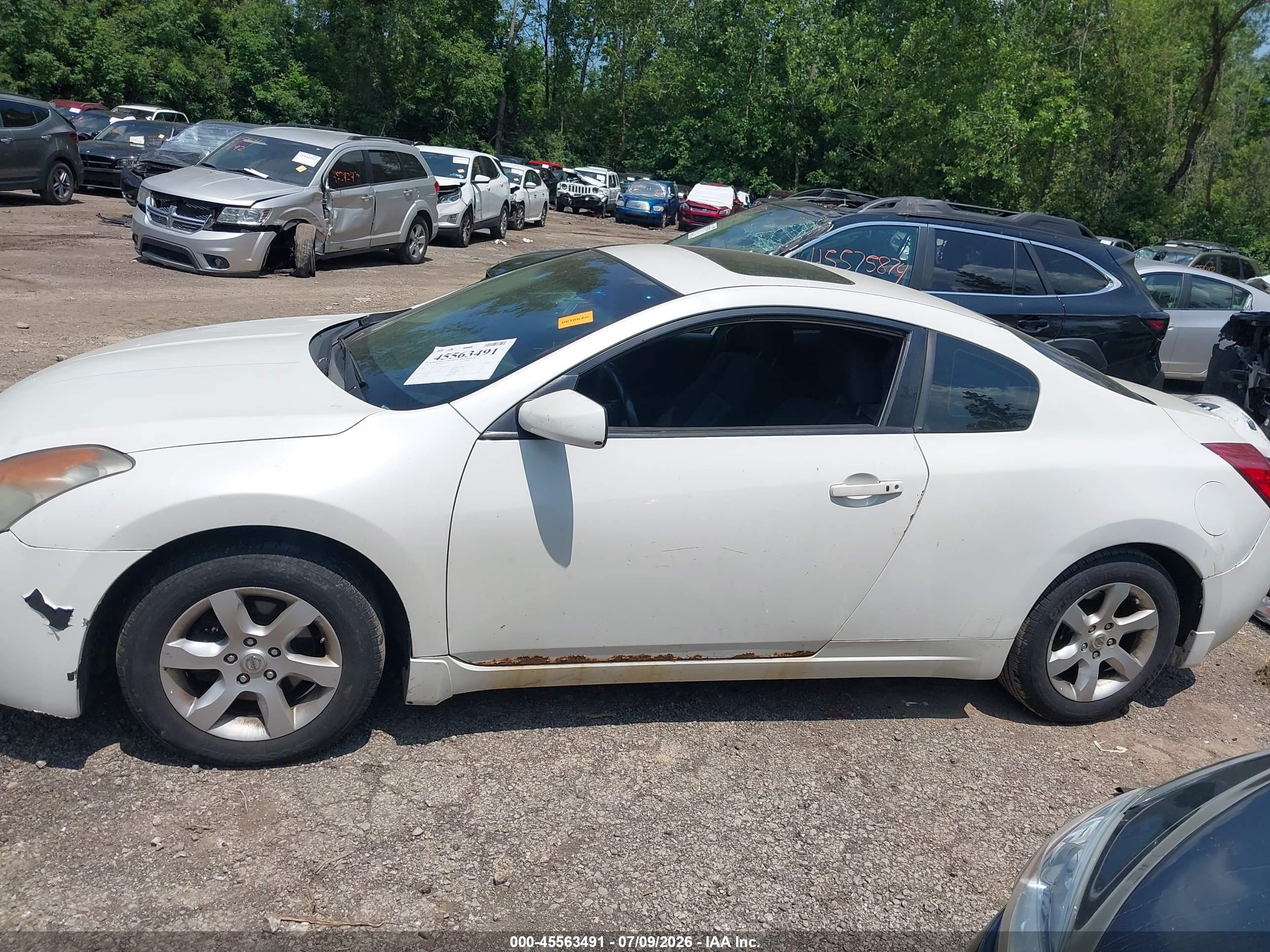 2008 Nissan Altima 2.5 S White vin: 1N4AL24EX8C247278