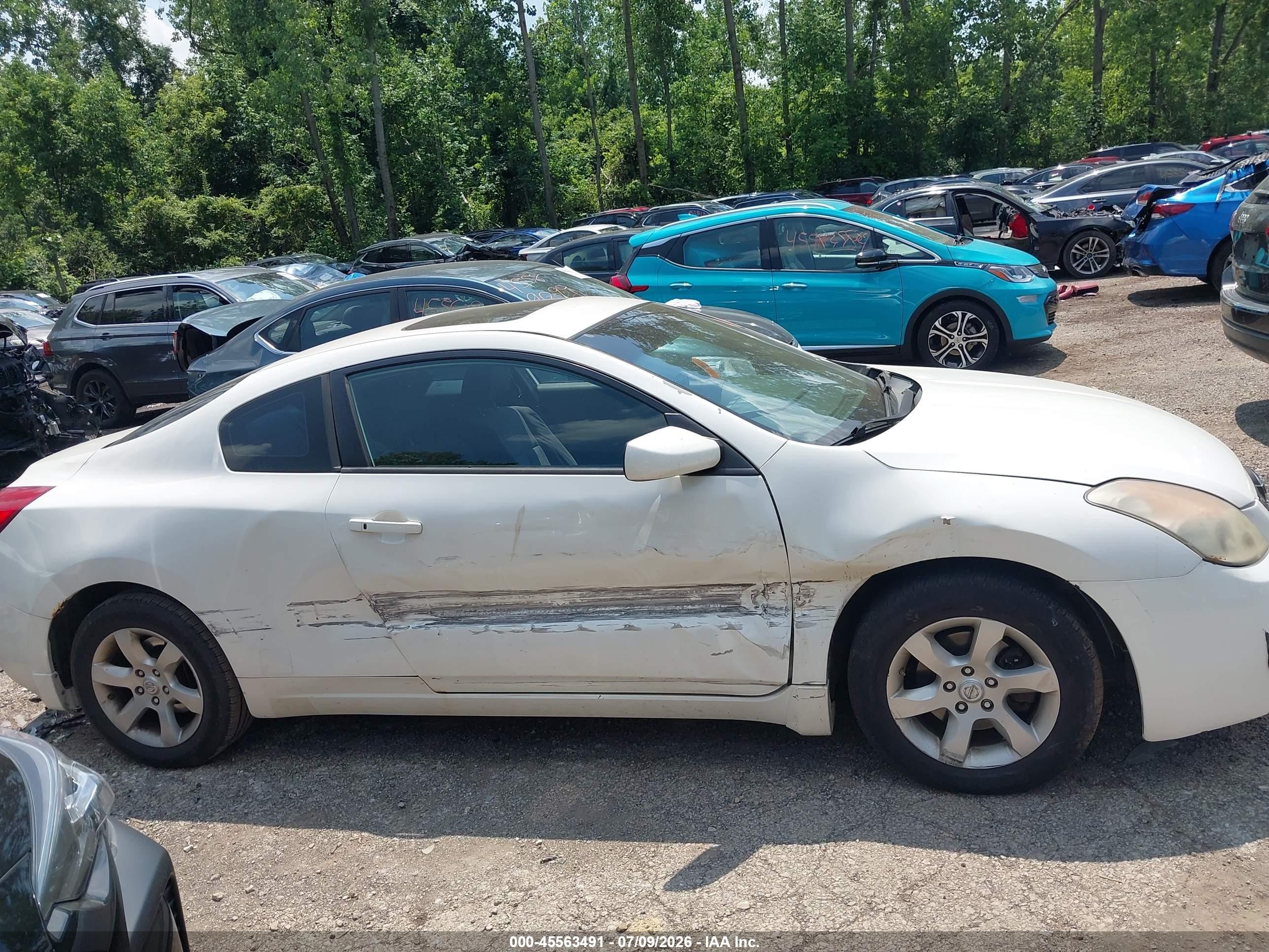 2008 Nissan Altima 2.5 S White vin: 1N4AL24EX8C247278