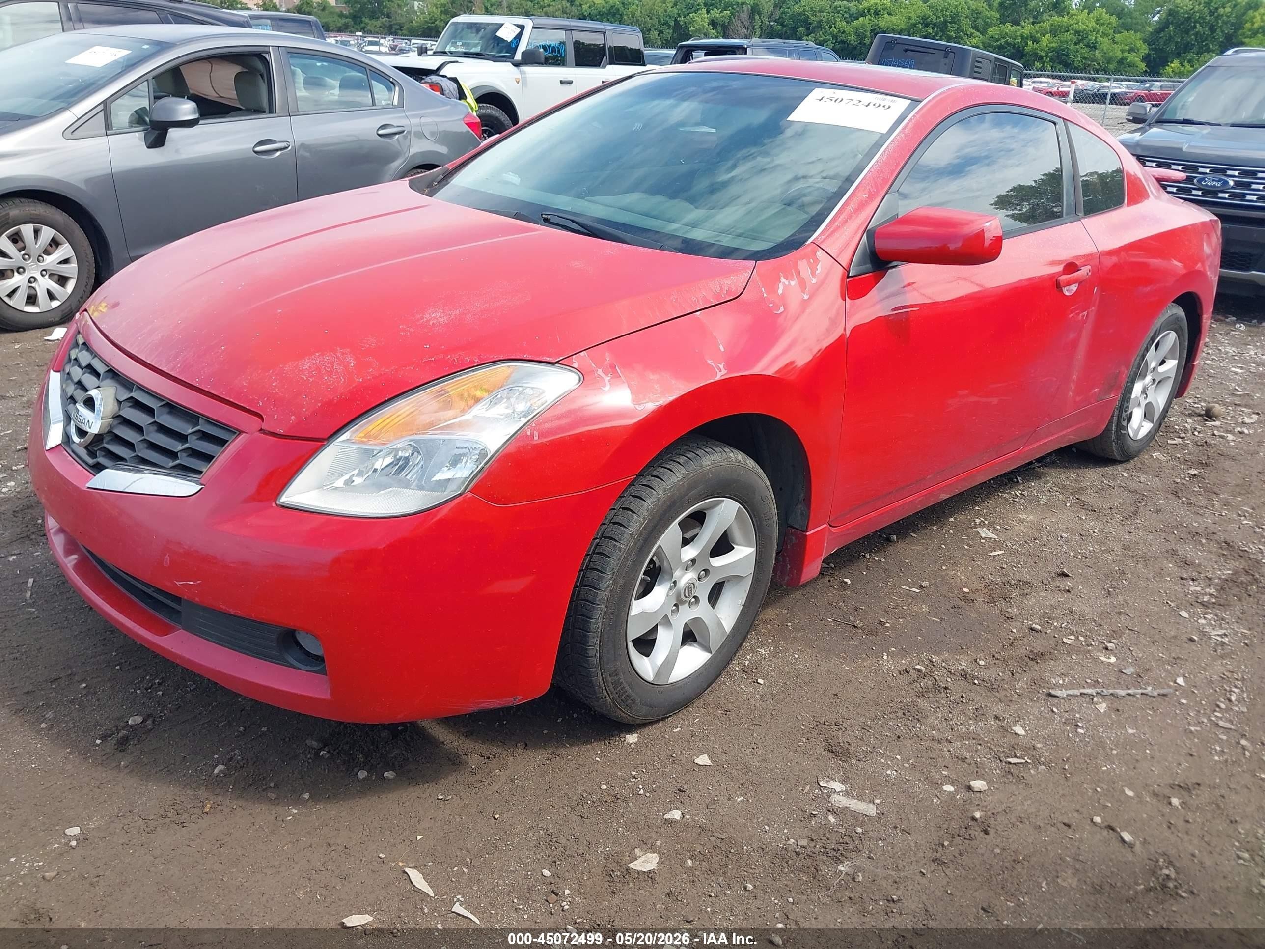 2009 Nissan Altima 2.5 S Красный vin: 1N4AL24EX9C131810