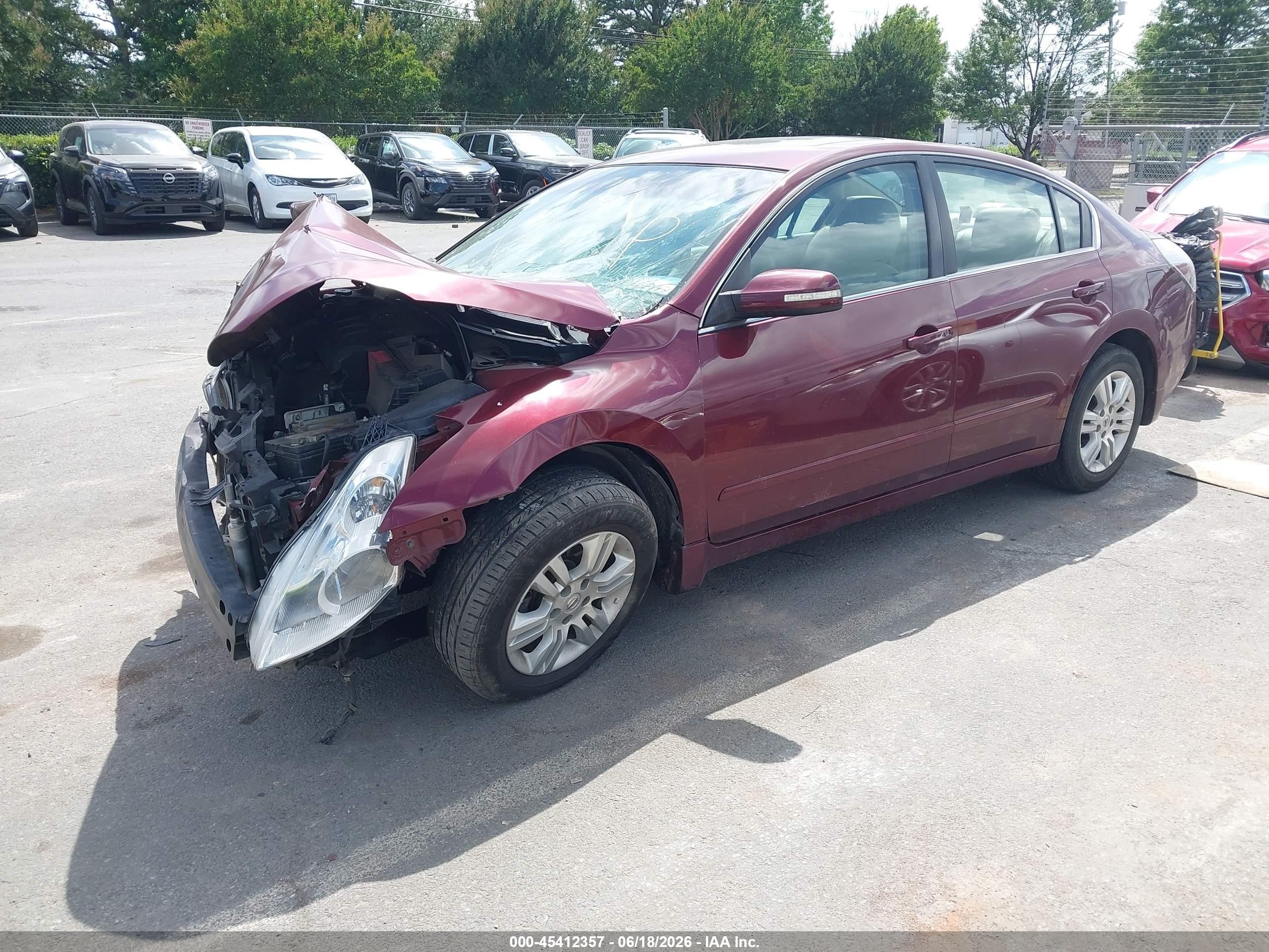 2010 Nissan Altima 2.5 S Burgundy vin: 1N4AL2AP0AC167371