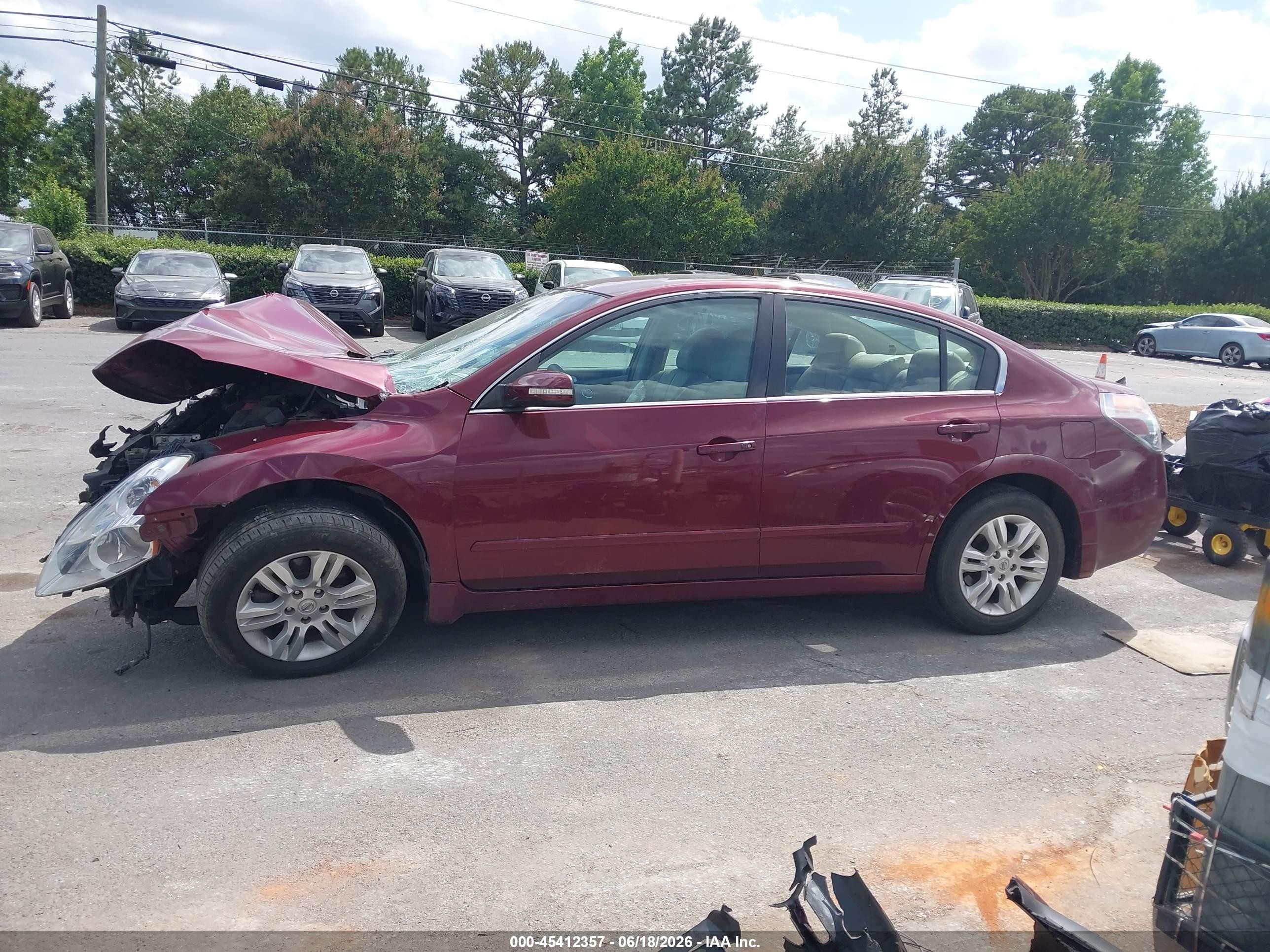 2010 Nissan Altima 2.5 S Burgundy vin: 1N4AL2AP0AC167371